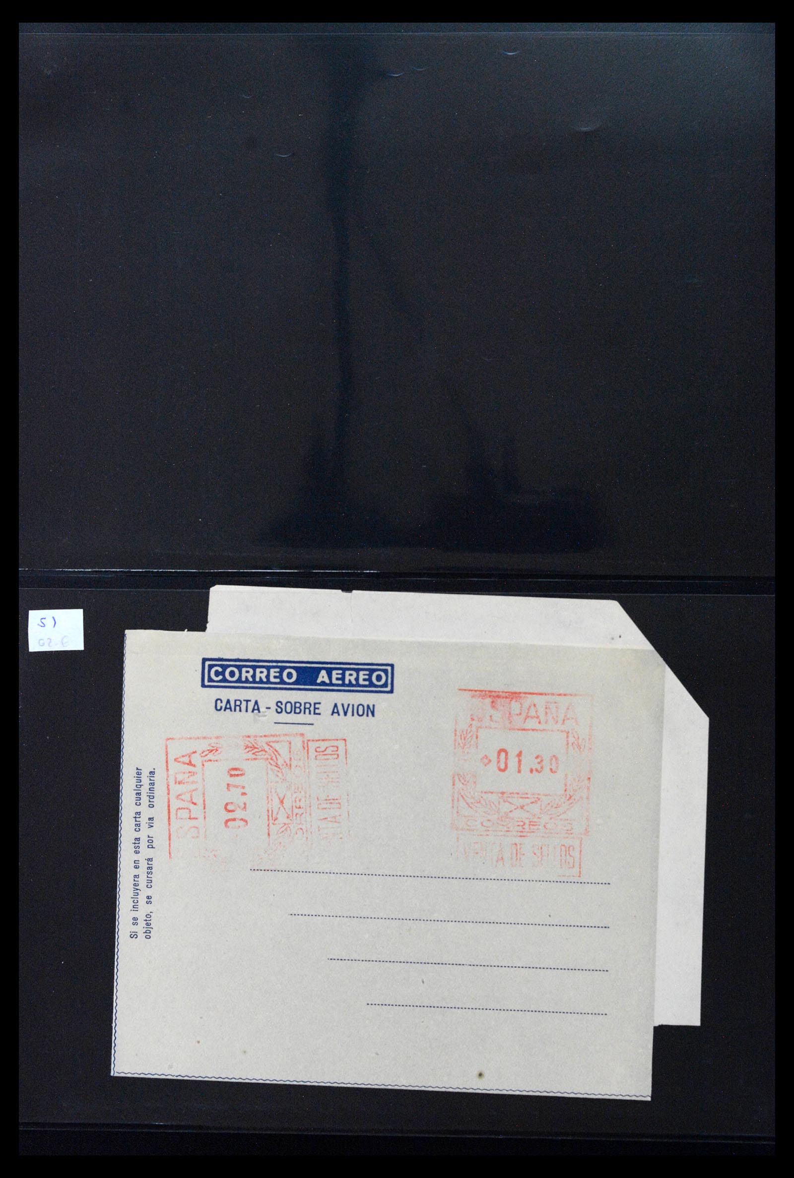 38764 0034 - Postzegelverzameling 38764 Spanje aerogrammen 1940-1986.