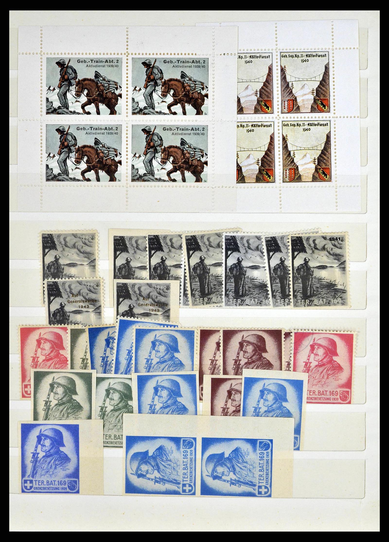 38768 0001 - Stamp collection 38768 Switzerland soldierstamps 1914-1945.