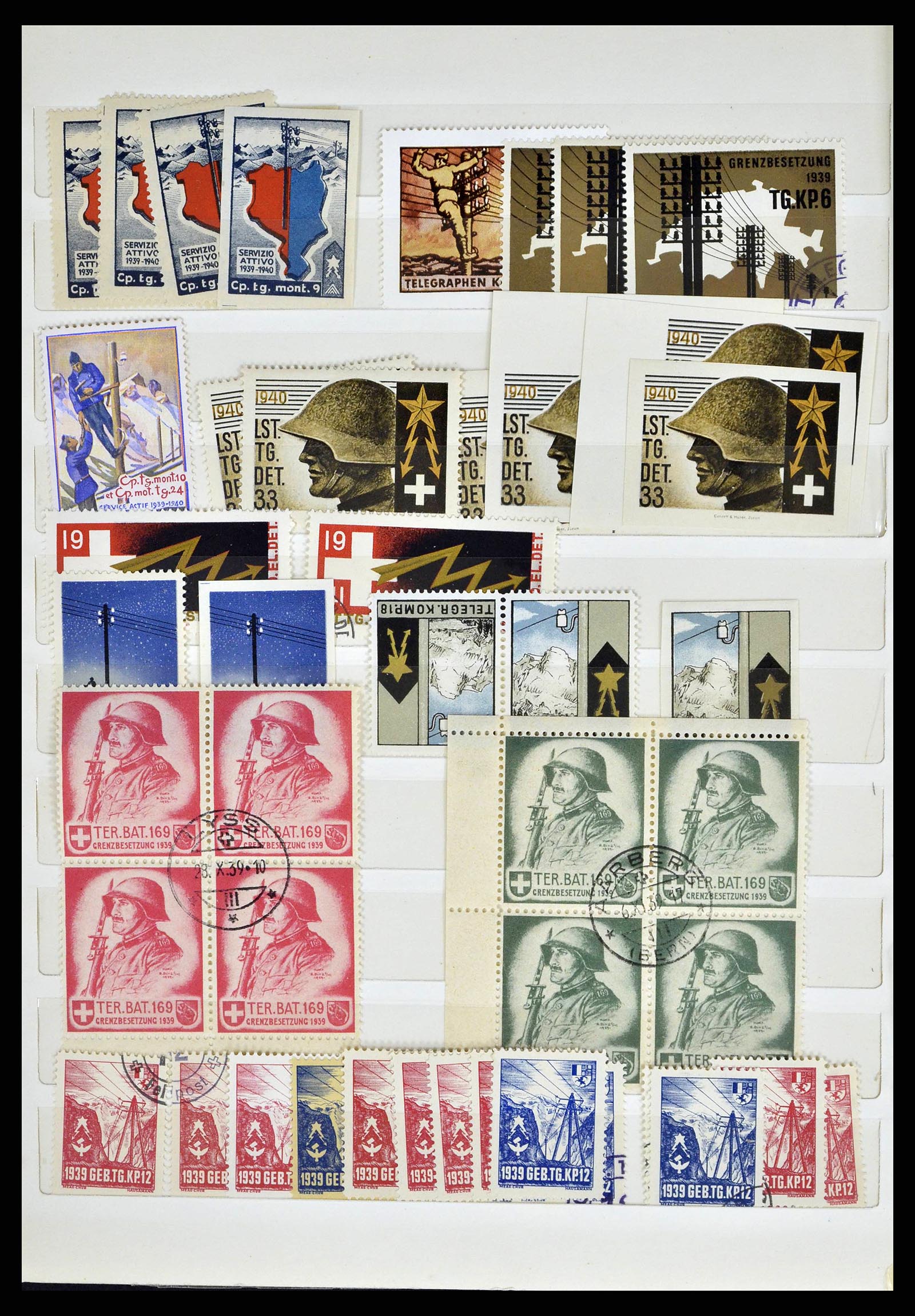 38768 0002 - Stamp collection 38768 Switzerland soldierstamps 1914-1945.