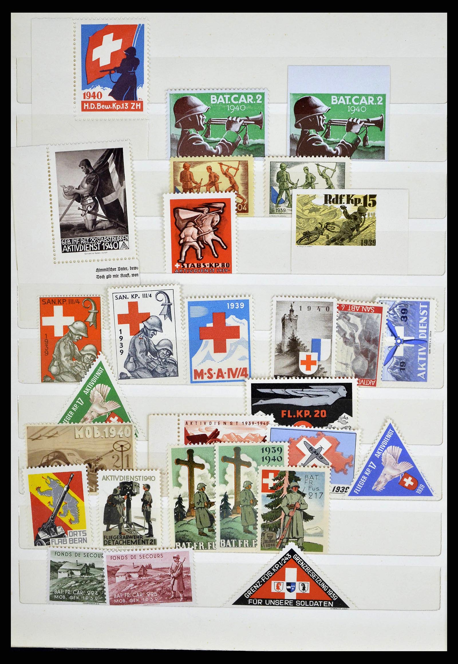 38768 0004 - Stamp collection 38768 Switzerland soldierstamps 1914-1945.