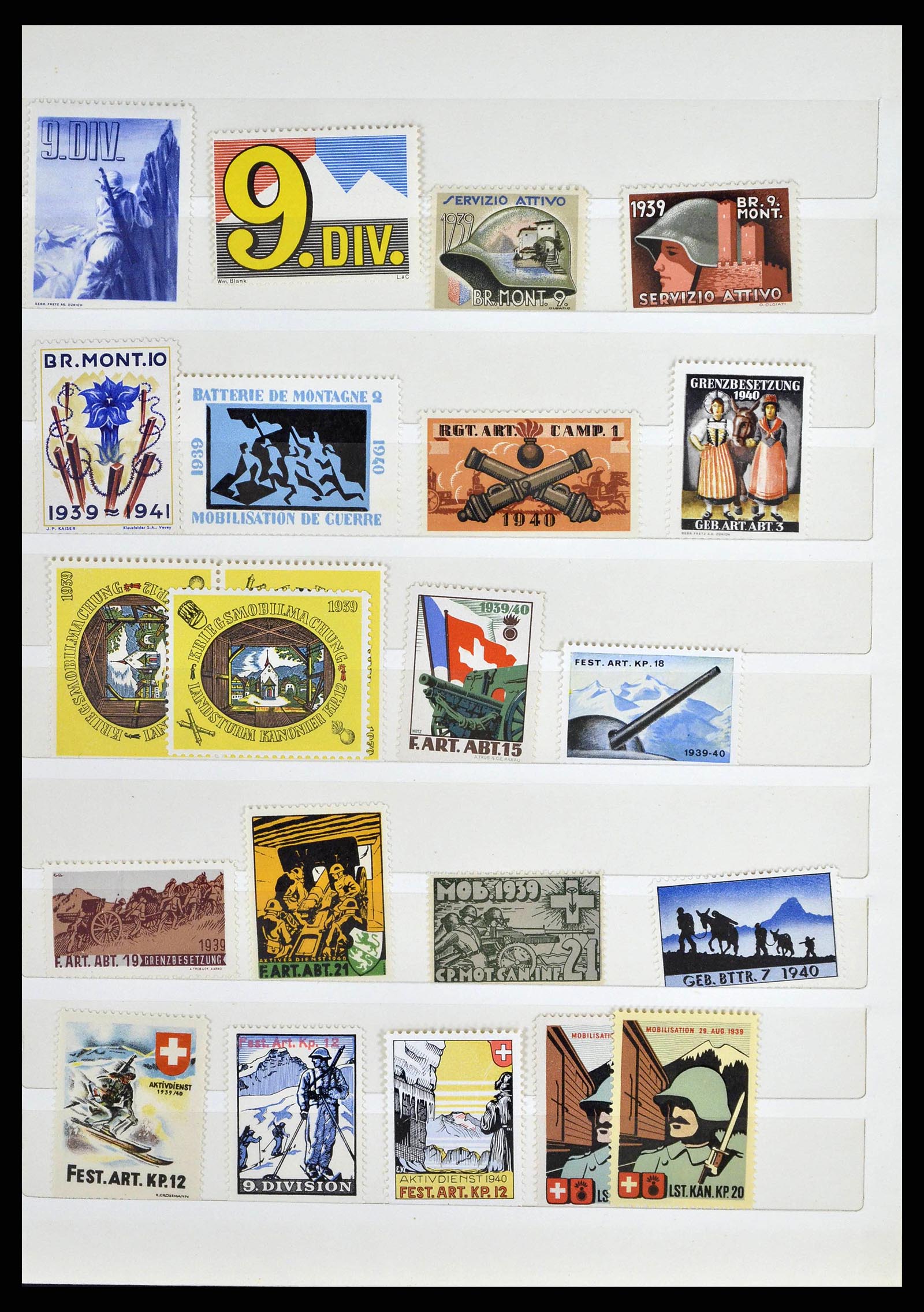 38768 0005 - Stamp collection 38768 Switzerland soldierstamps 1914-1945.