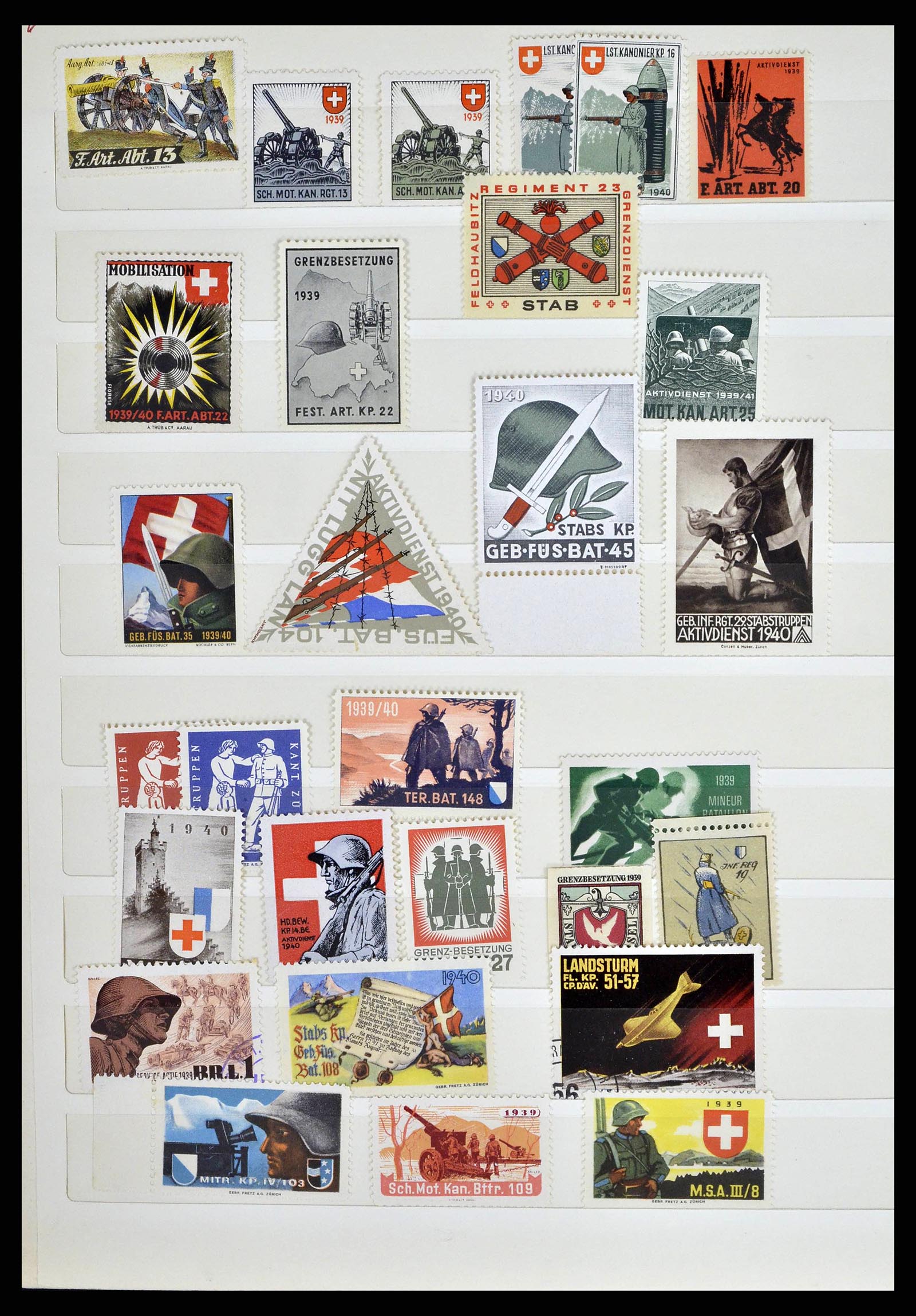 38768 0006 - Stamp collection 38768 Switzerland soldierstamps 1914-1945.
