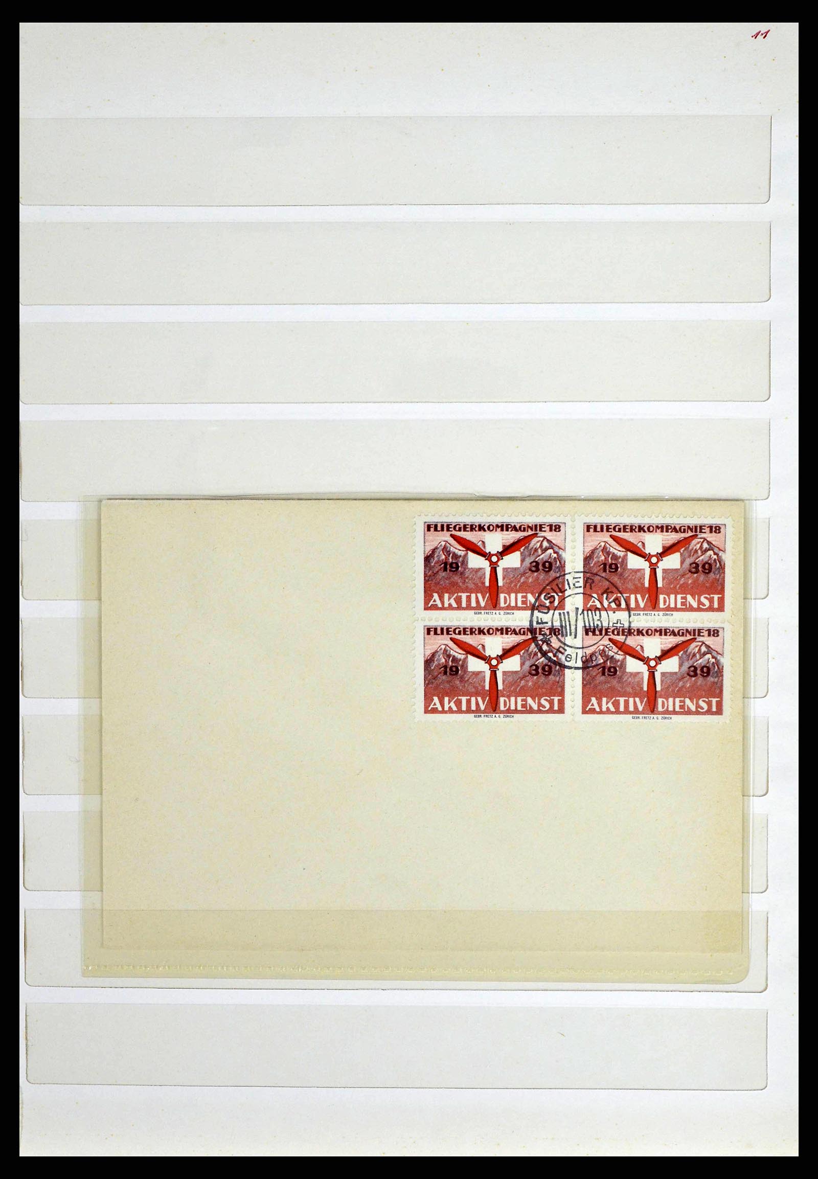 38768 0011 - Stamp collection 38768 Switzerland soldierstamps 1914-1945.