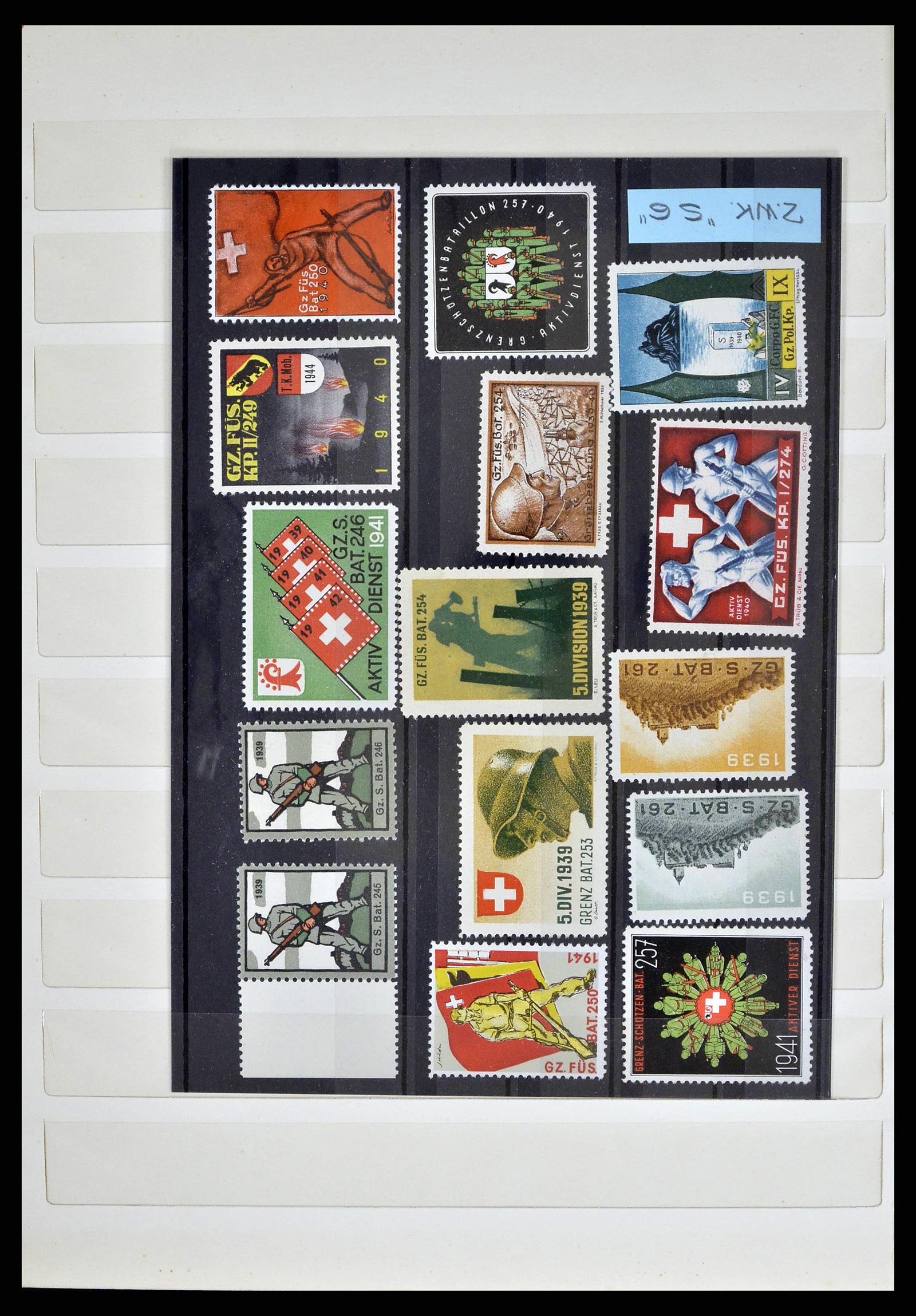 38768 0012 - Stamp collection 38768 Switzerland soldierstamps 1914-1945.