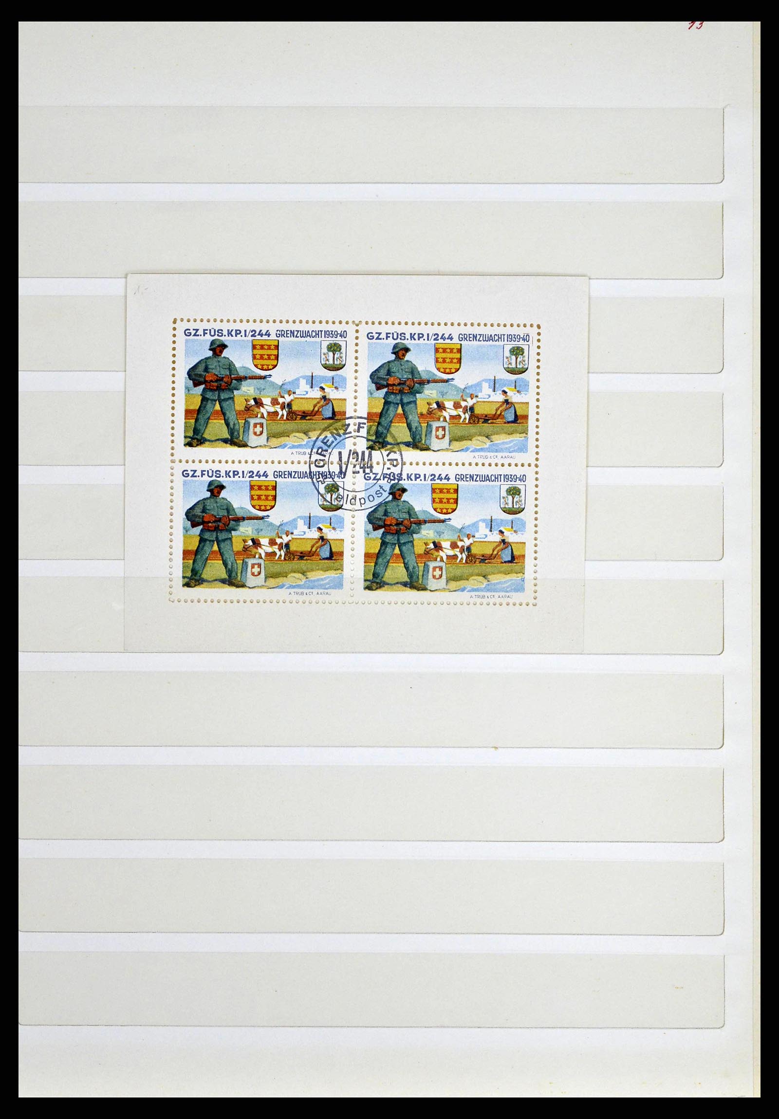 38768 0013 - Stamp collection 38768 Switzerland soldierstamps 1914-1945.