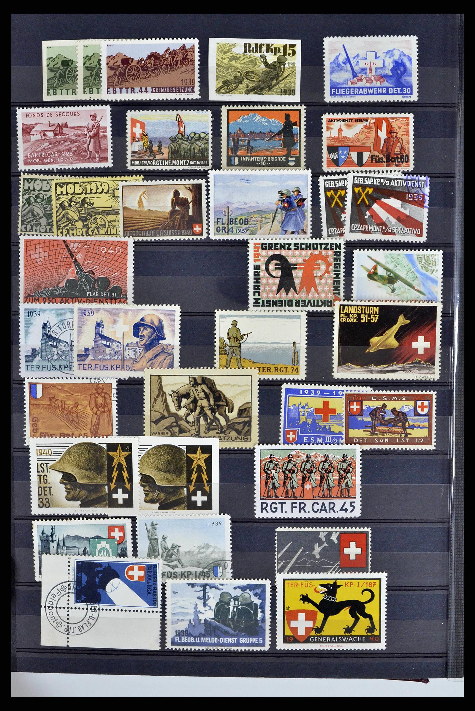 38768 0017 - Stamp collection 38768 Switzerland soldierstamps 1914-1945.