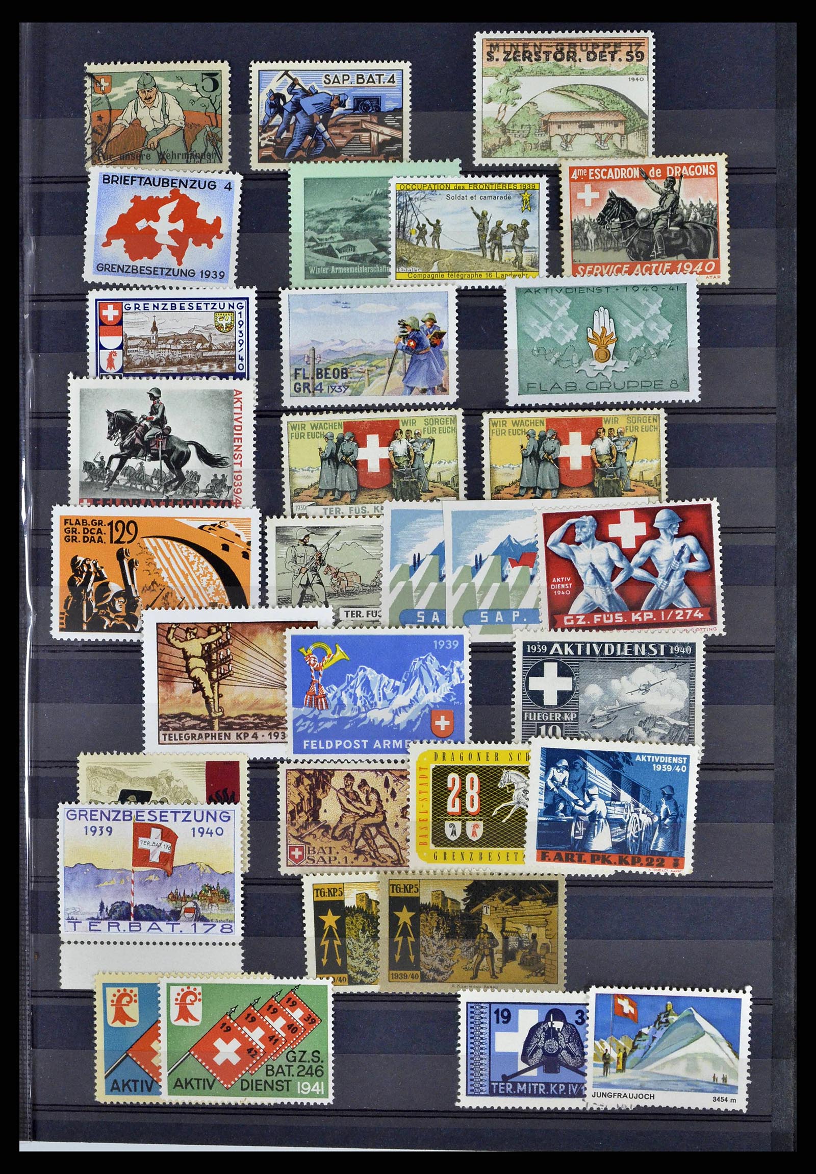 38768 0018 - Stamp collection 38768 Switzerland soldierstamps 1914-1945.