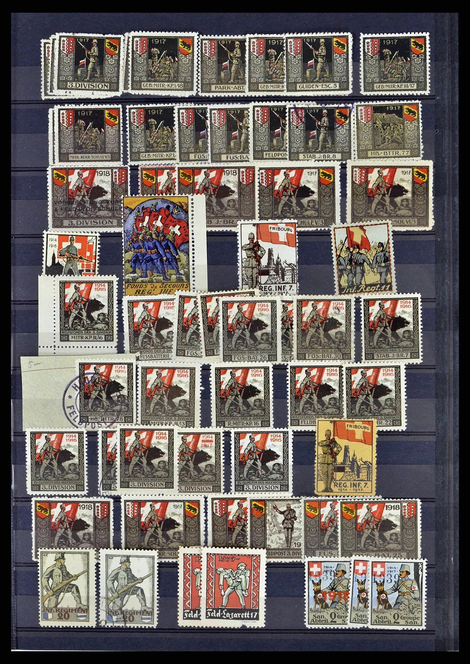 38768 0024 - Stamp collection 38768 Switzerland soldierstamps 1914-1945.