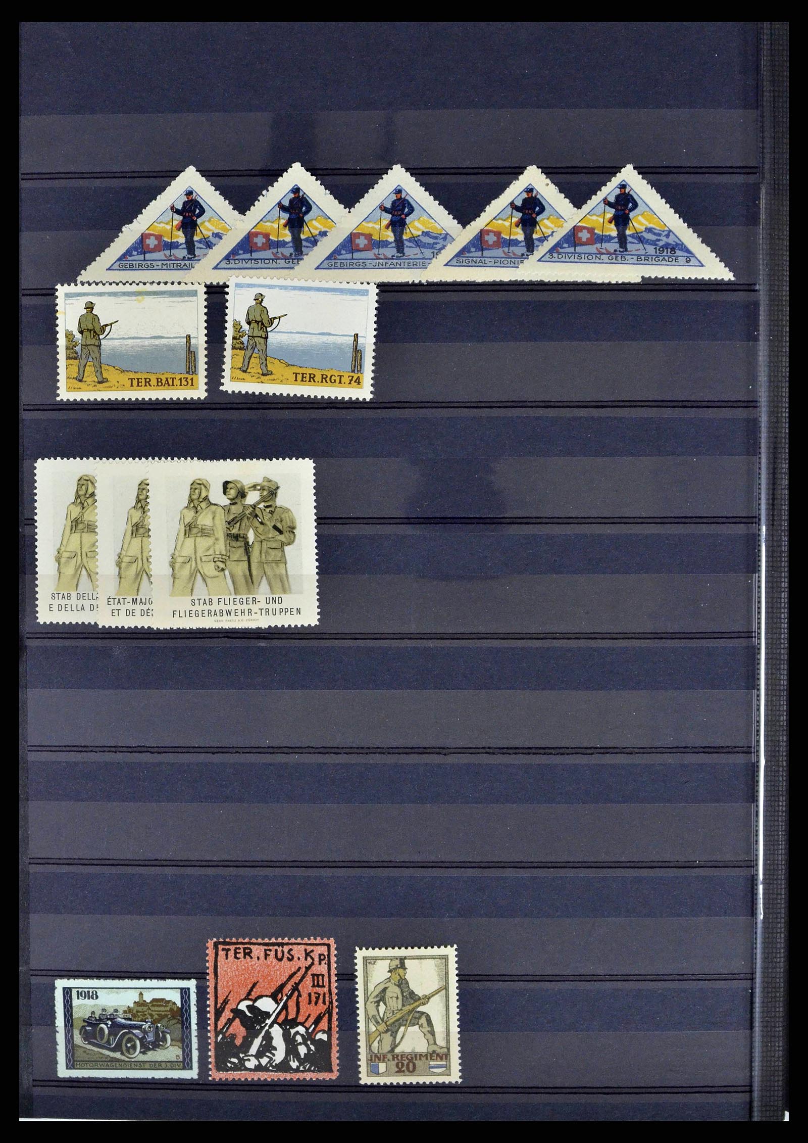 38768 0025 - Stamp collection 38768 Switzerland soldierstamps 1914-1945.