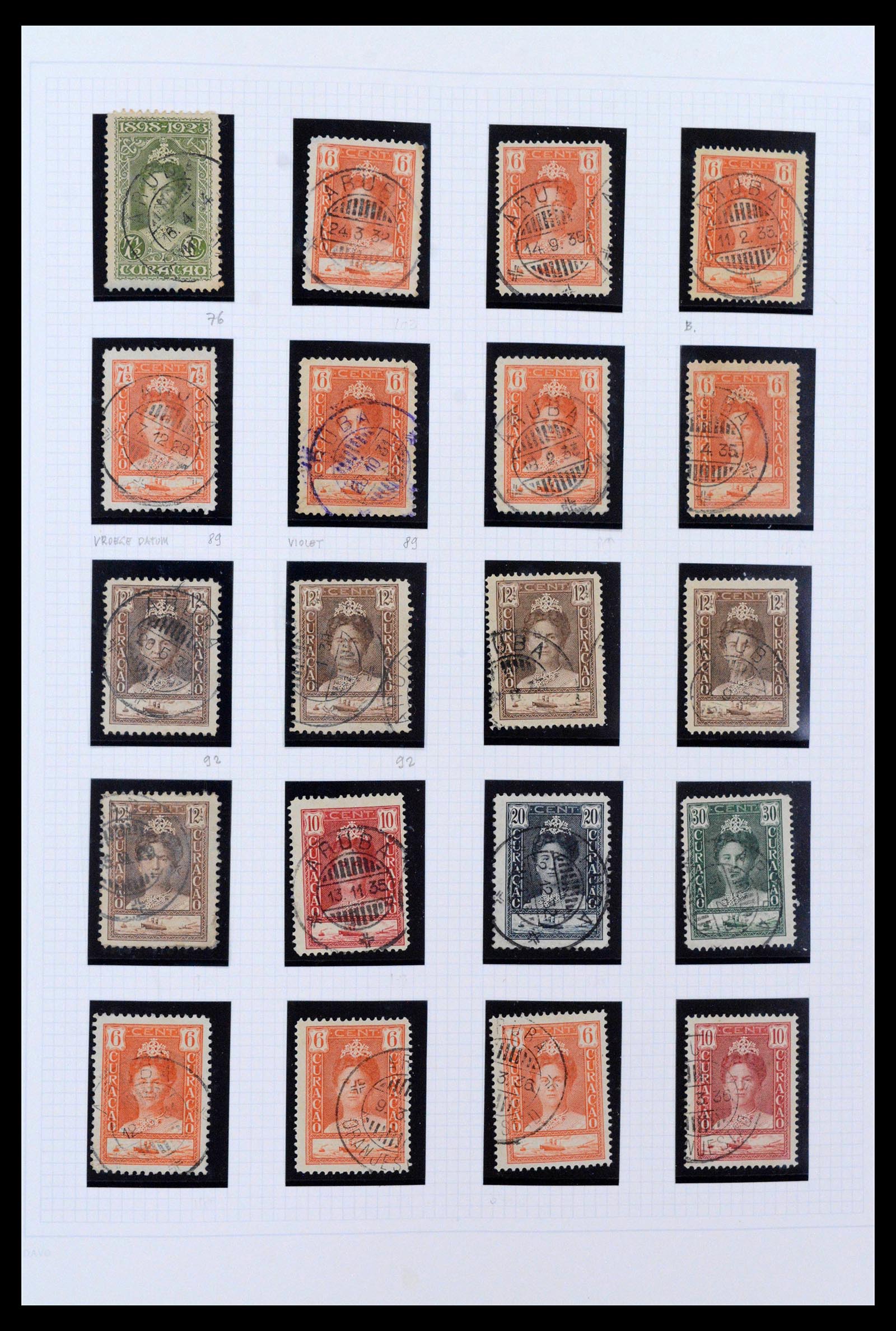 38769 0003 - Stamp collection 38769 Curaçao cancels 1920-1980.