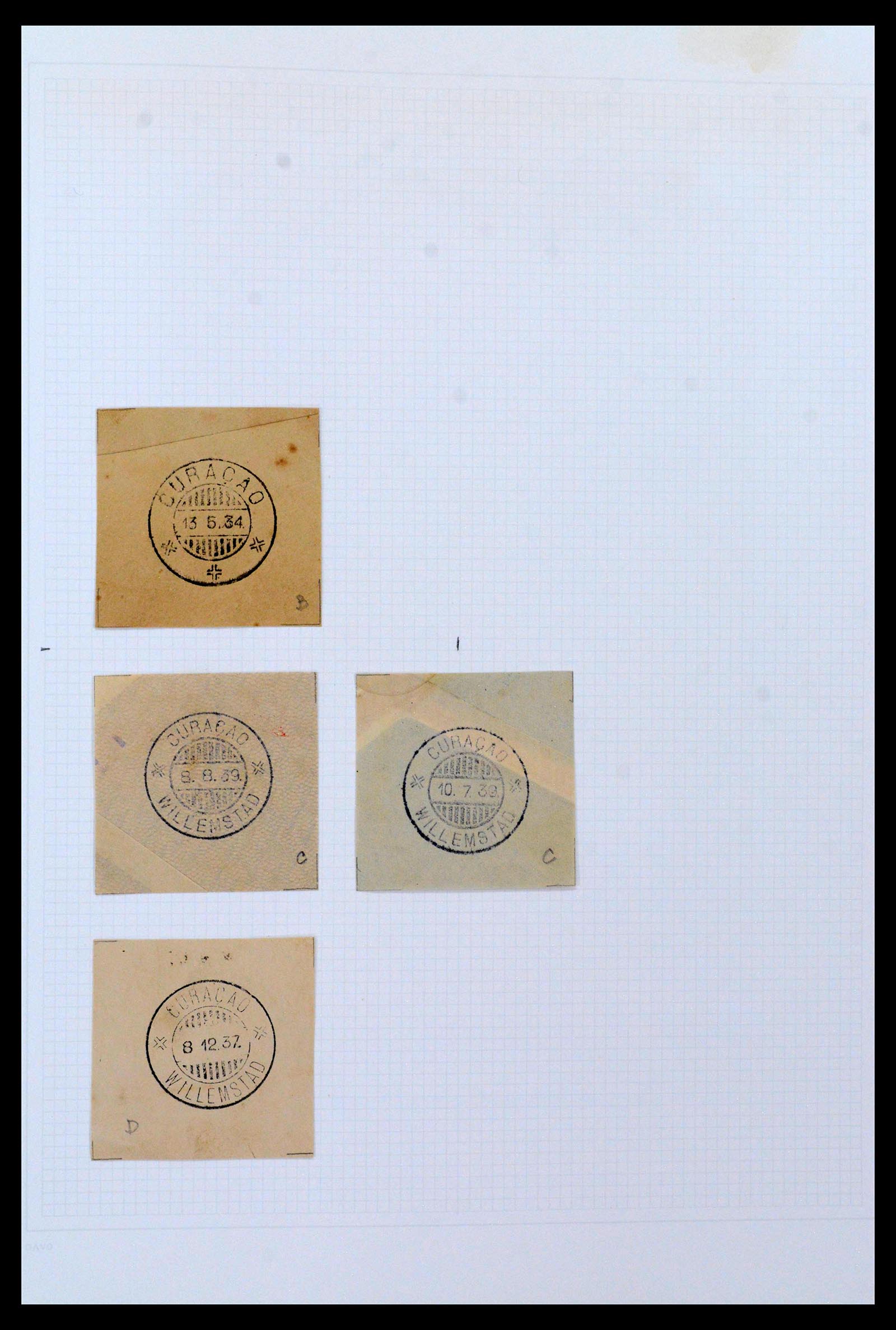 38769 0010 - Stamp collection 38769 Curaçao cancels 1920-1980.