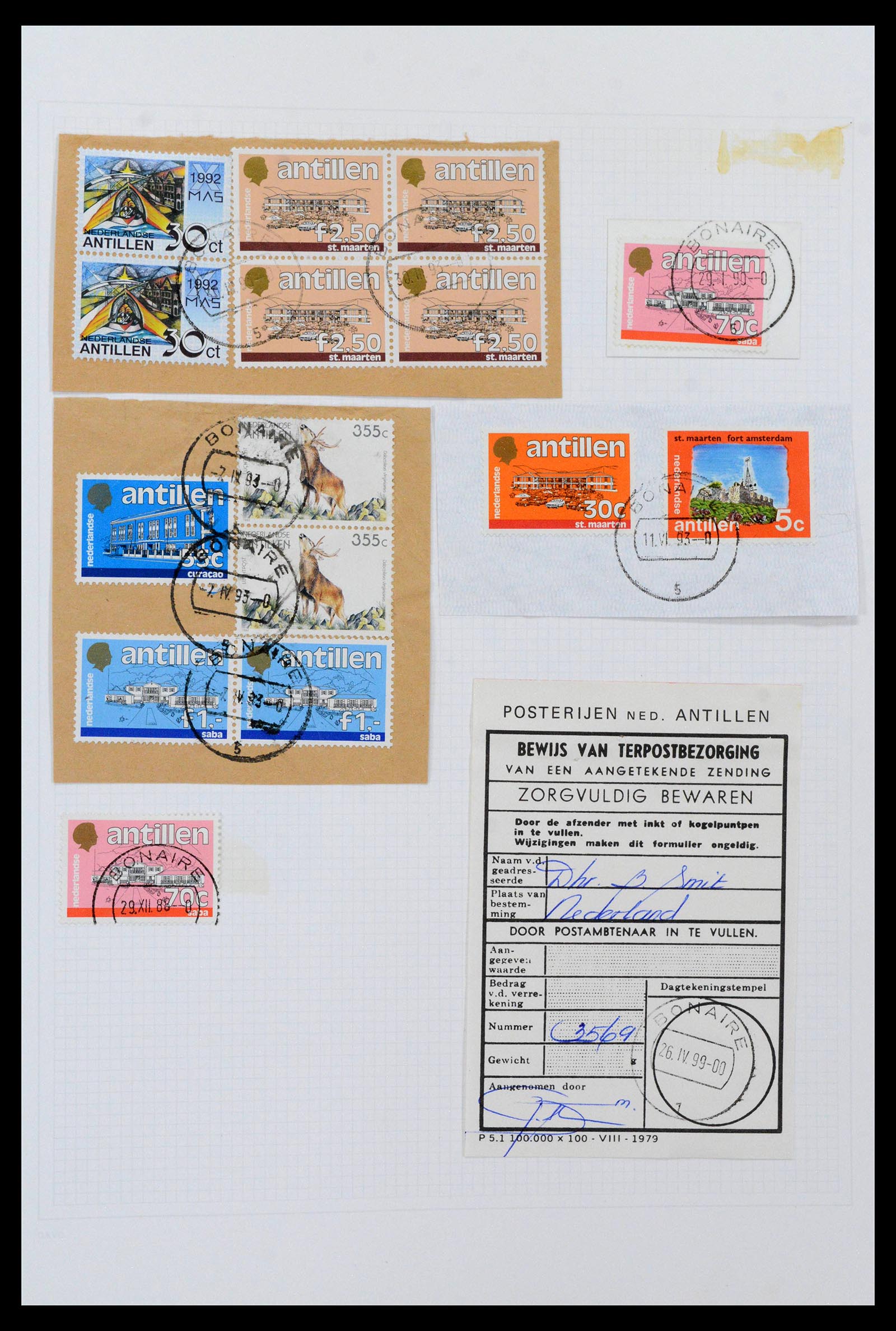 38769 0024 - Stamp collection 38769 Curaçao cancels 1920-1980.