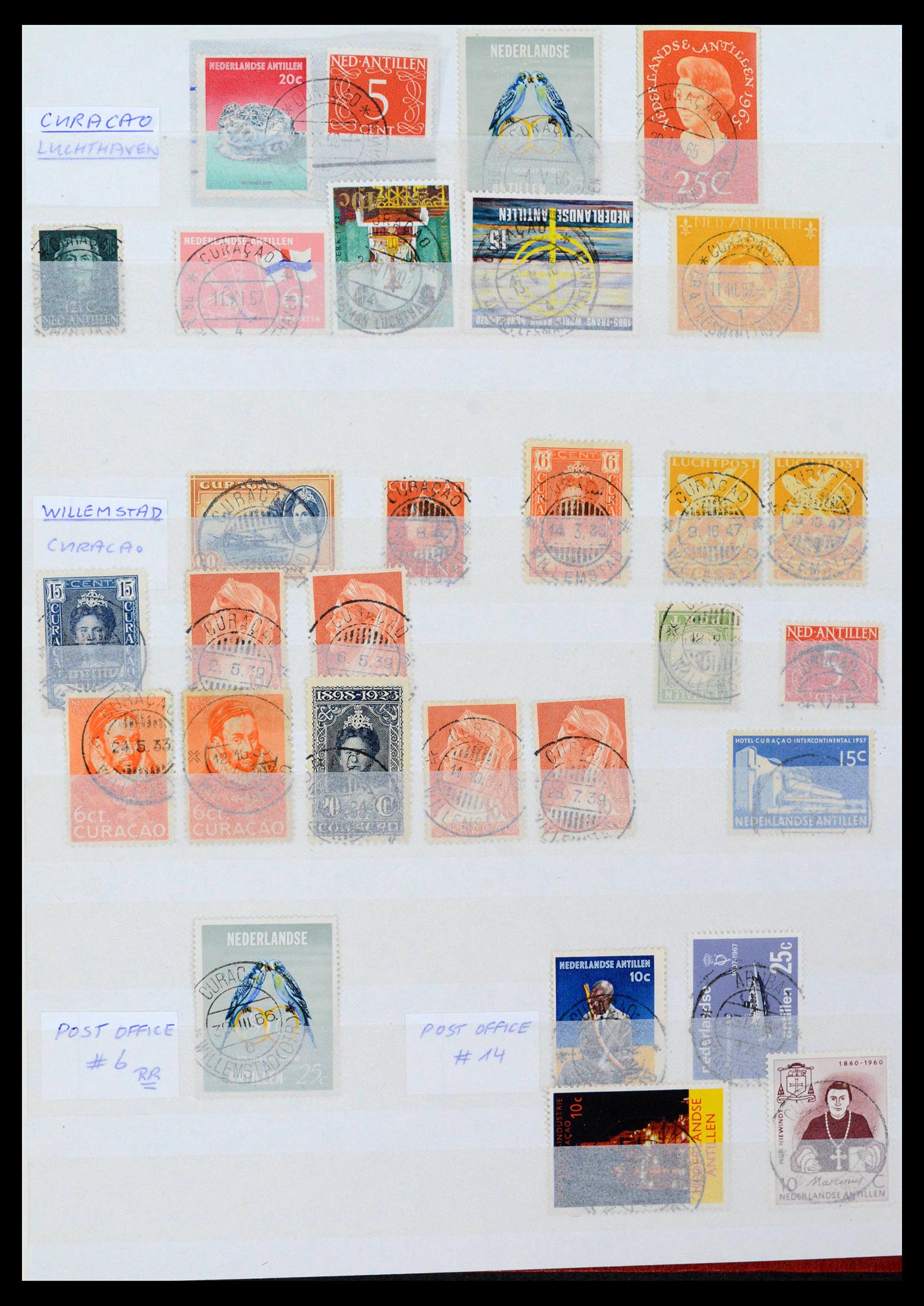 38769 0033 - Stamp collection 38769 Curaçao cancels 1920-1980.