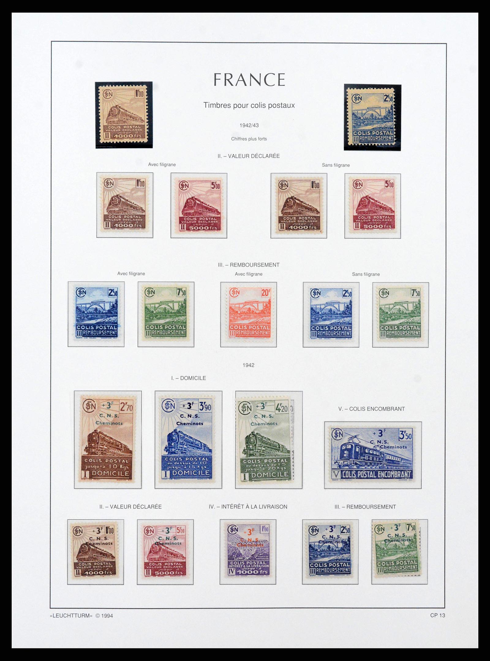 38770 0015 - Stamp collection 38770 France parcelpost stamps 1892-1960.