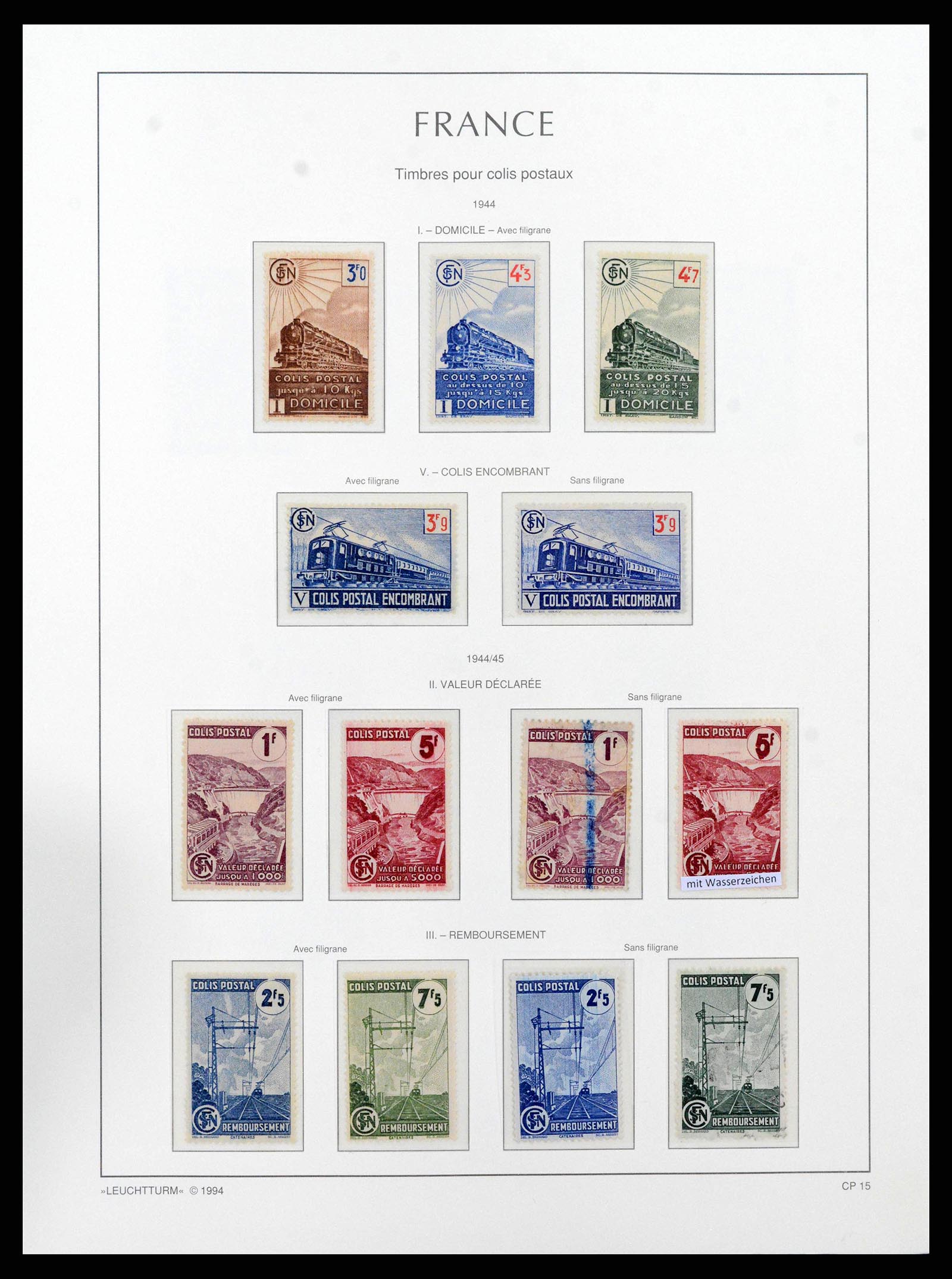38770 0017 - Postzegelverzameling 38770 Frankrijk pakketpostzegels 1892-1960.