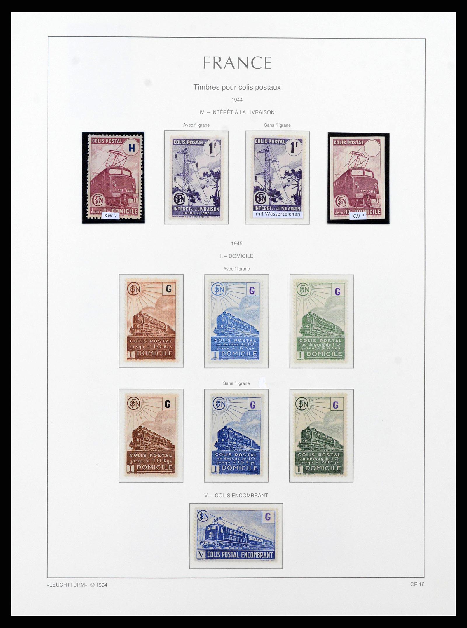 38770 0018 - Postzegelverzameling 38770 Frankrijk pakketpostzegels 1892-1960.