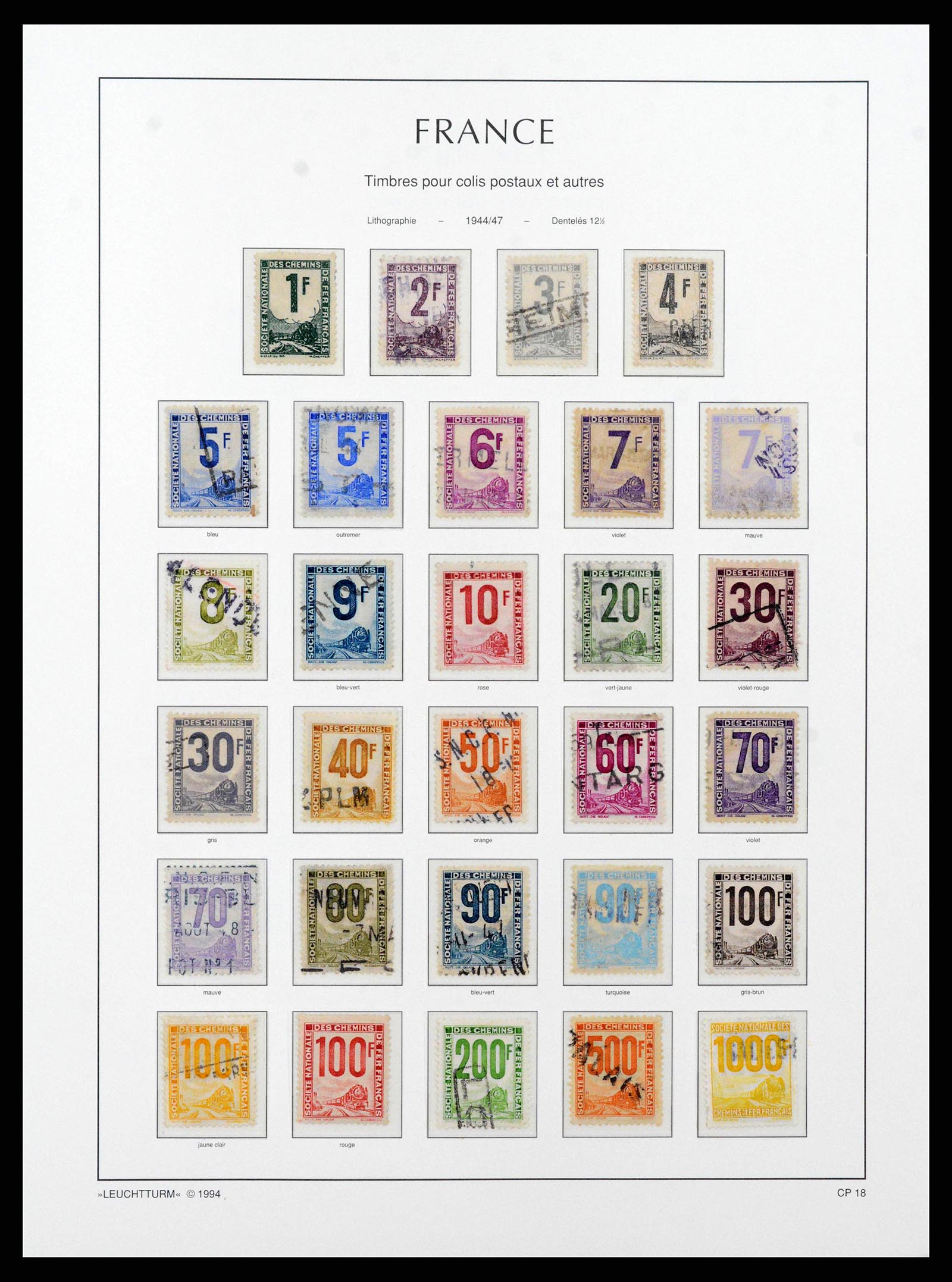 38770 0020 - Postzegelverzameling 38770 Frankrijk pakketpostzegels 1892-1960.