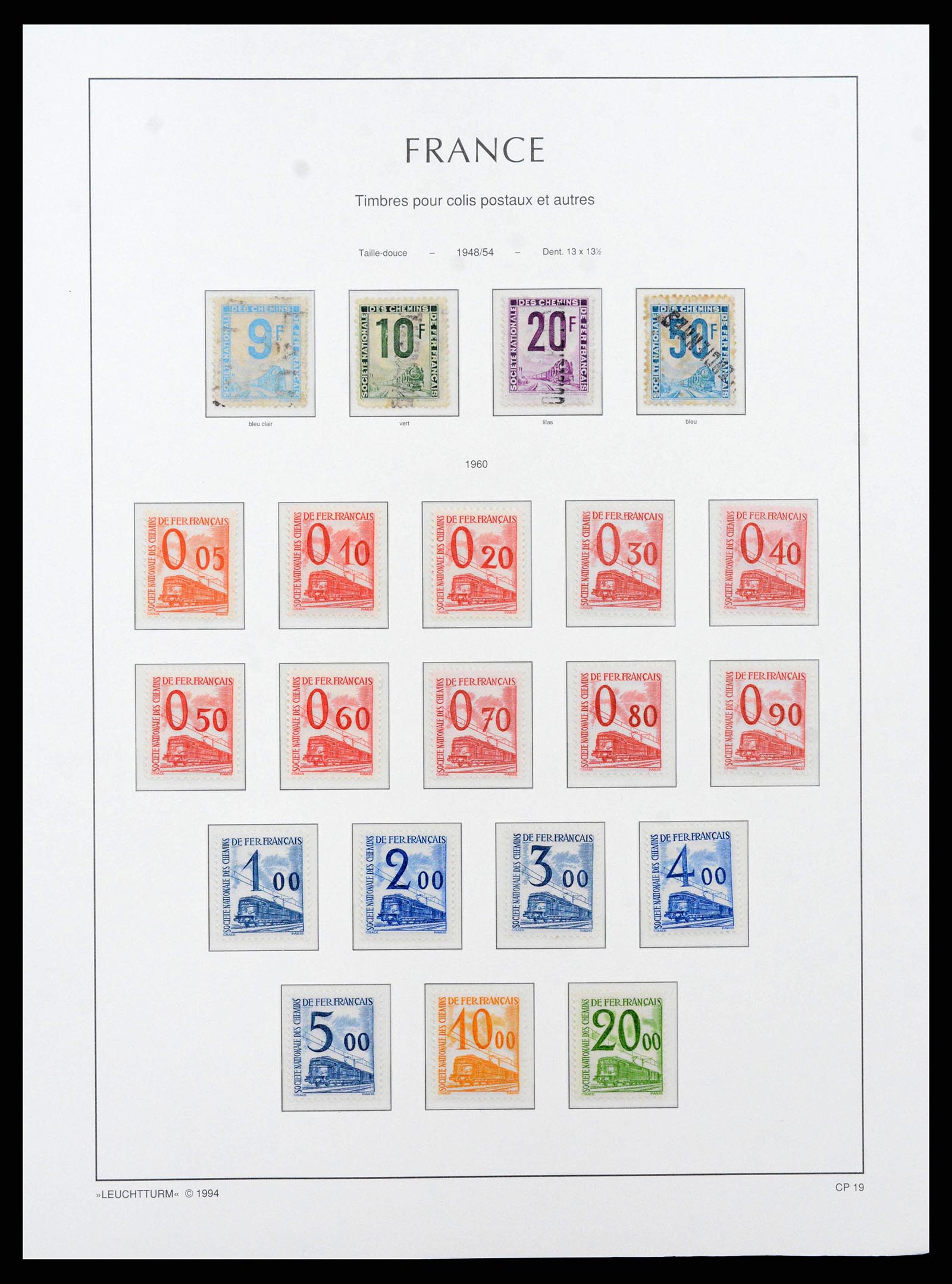 38770 0021 - Postzegelverzameling 38770 Frankrijk pakketpostzegels 1892-1960.