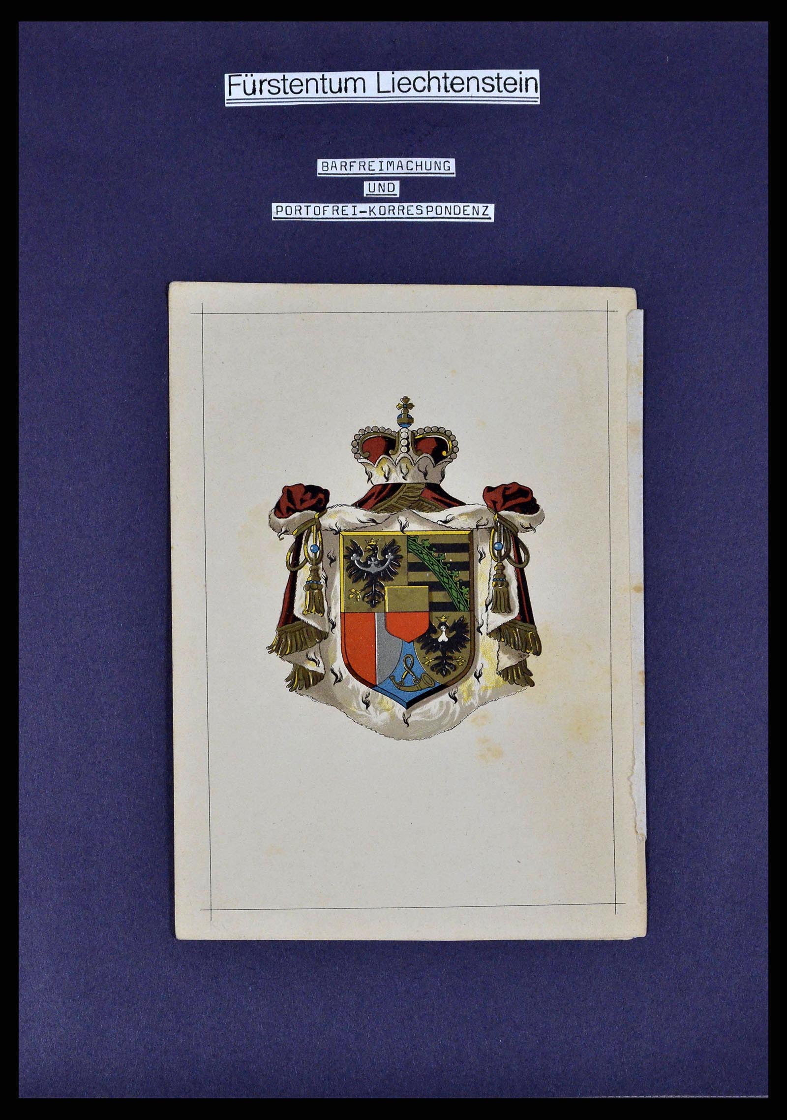 38772 0002 - Postzegelverzameling 38772 Liechtenstein portvrij brieven 1757 (!)-19