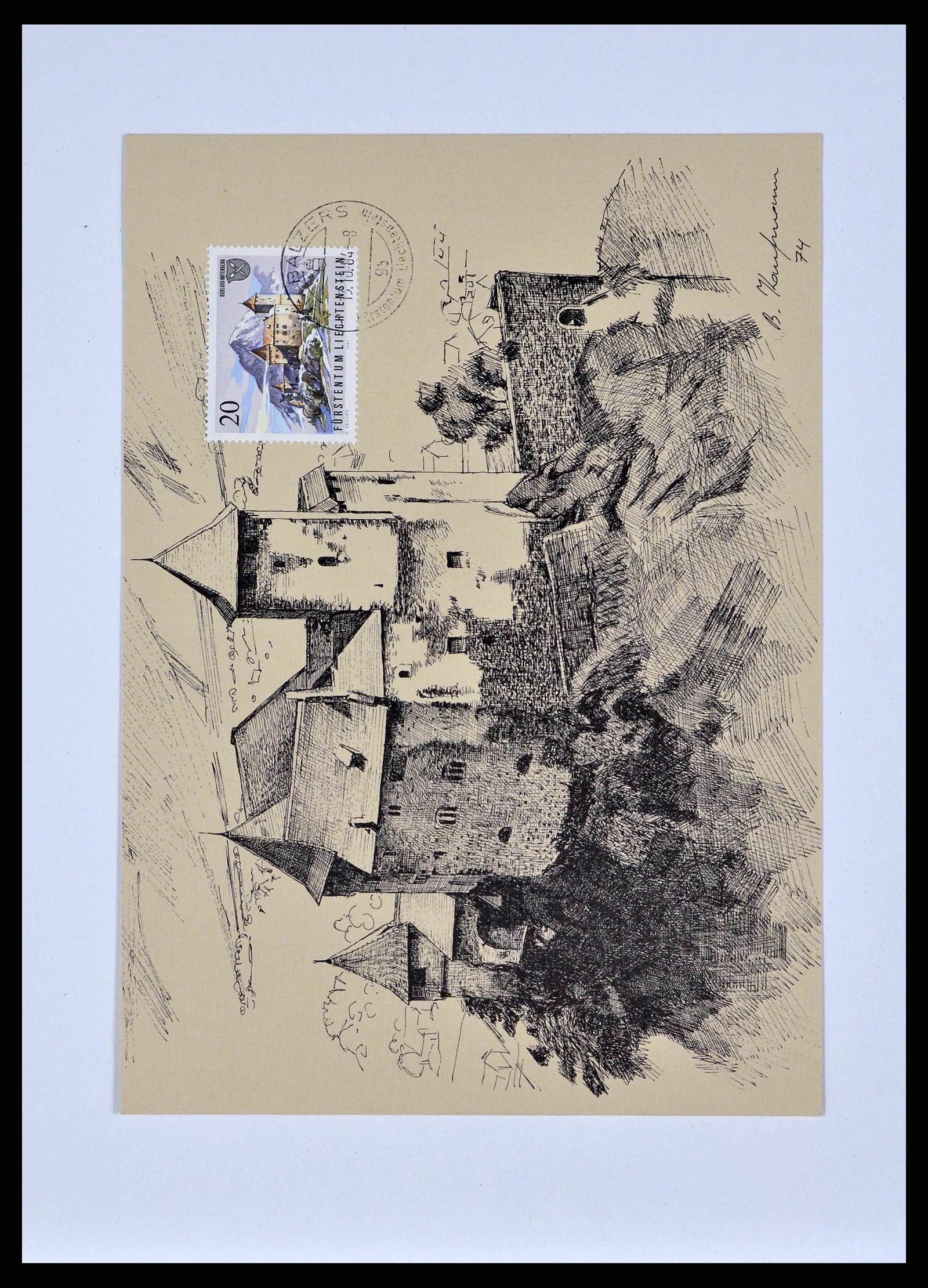 38772 0004 - Postzegelverzameling 38772 Liechtenstein portvrij brieven 1757 (!)-19