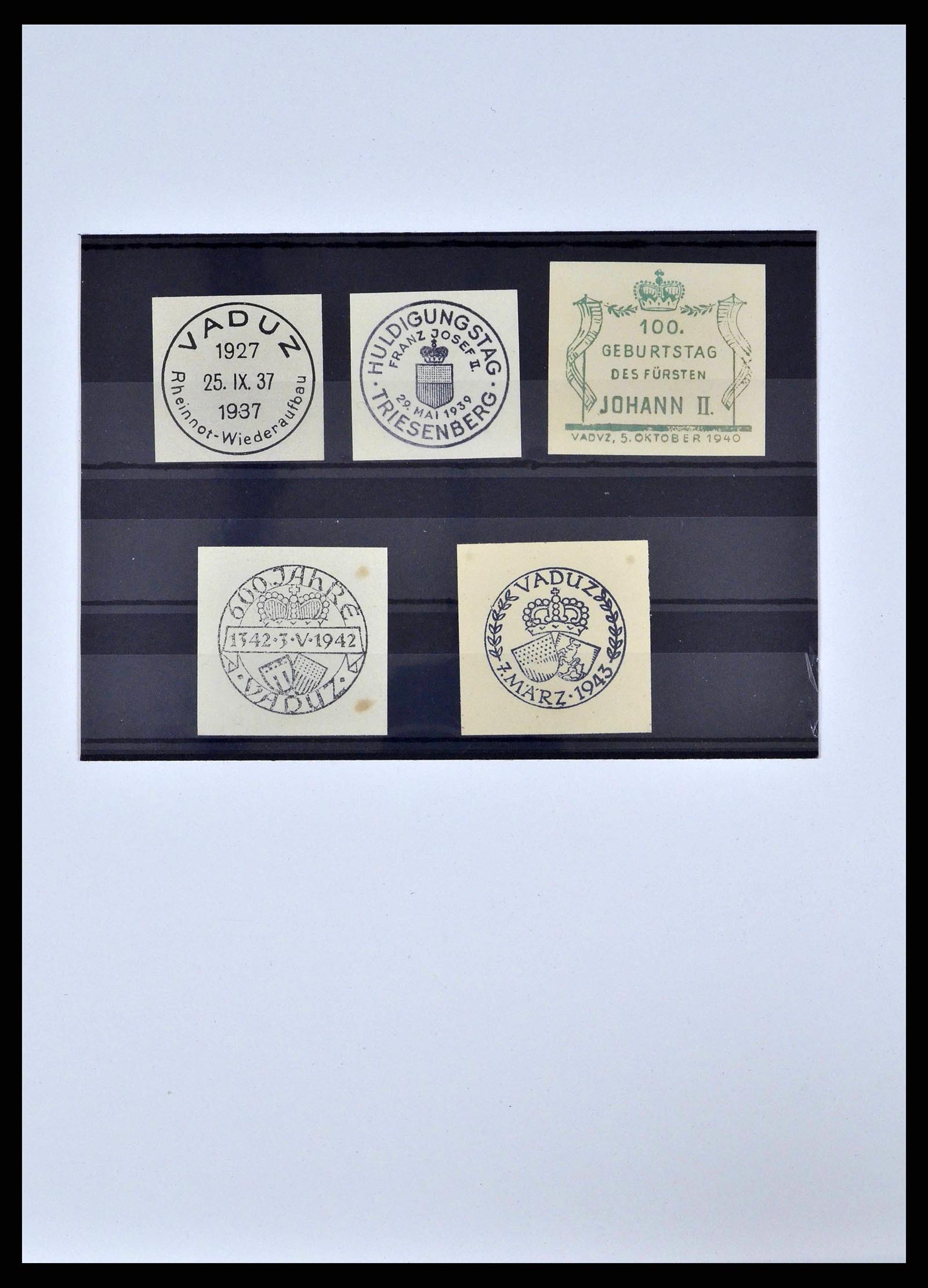 38772 0006 - Postzegelverzameling 38772 Liechtenstein portvrij brieven 1757 (!)-19