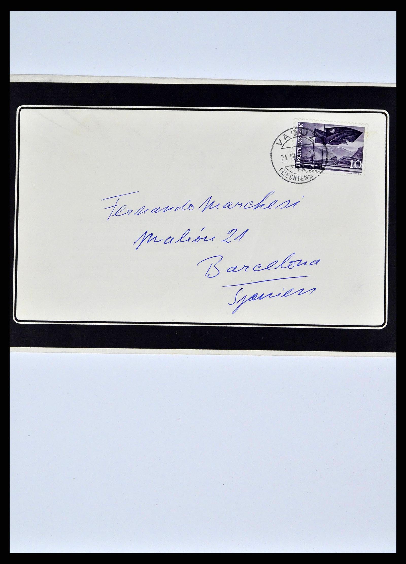 38772 0007 - Postzegelverzameling 38772 Liechtenstein portvrij brieven 1757 (!)-19