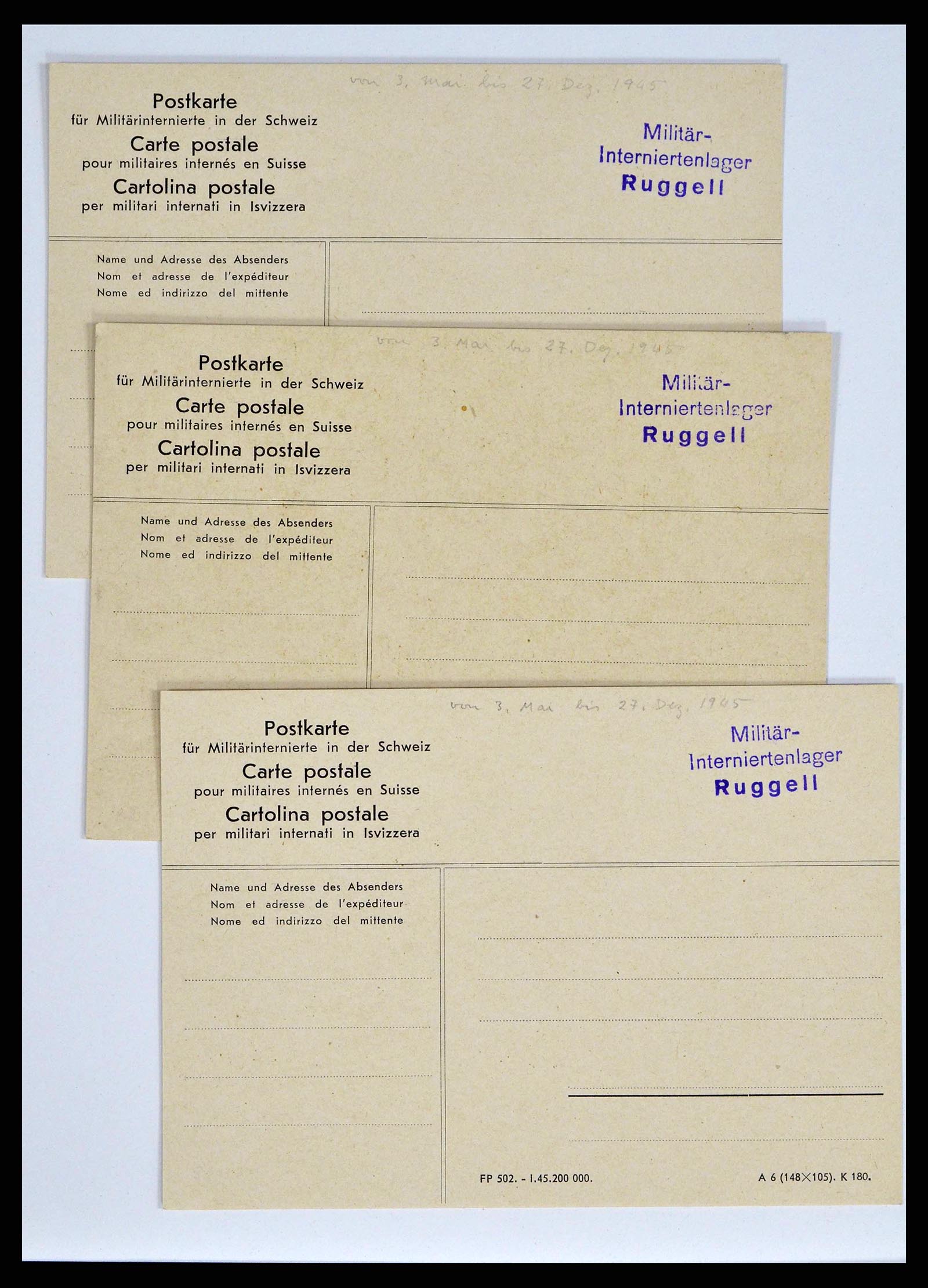 38772 0022 - Postzegelverzameling 38772 Liechtenstein portvrij brieven 1757 (!)-19