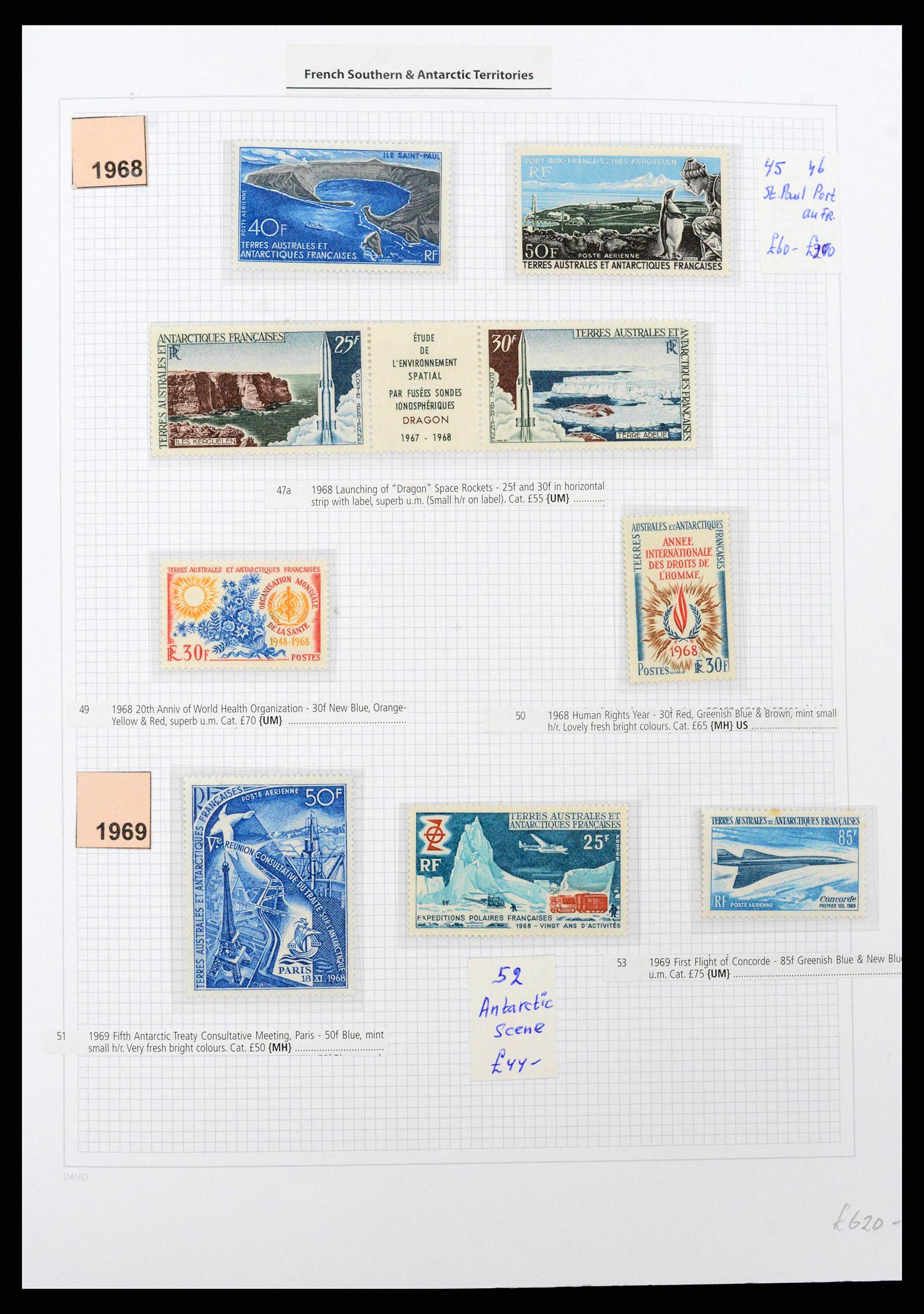 38773 0005 - Stamp collection Frans Antarctica 1948-2016. French Antarctica 1948-2016