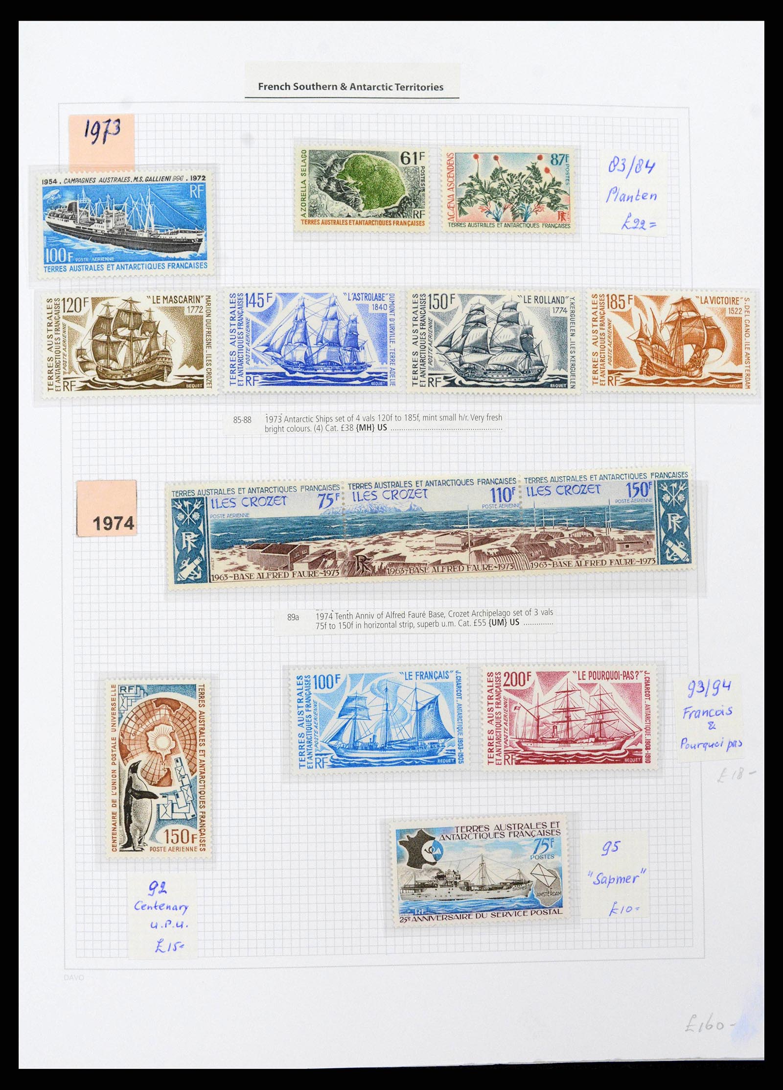 38773 0008 - Stamp collection Frans Antarctica 1948-2016. French Antarctica 1948-2016