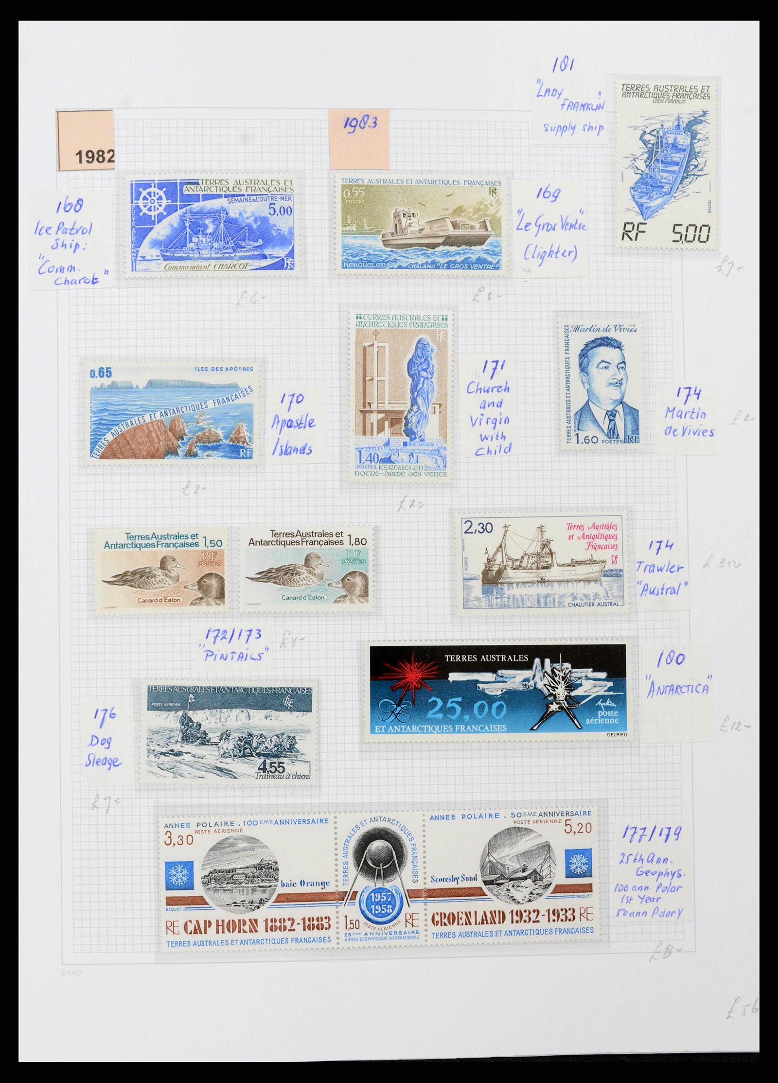 38773 0015 - Stamp collection Frans Antarctica 1948-2016. French Antarctica 1948-2016