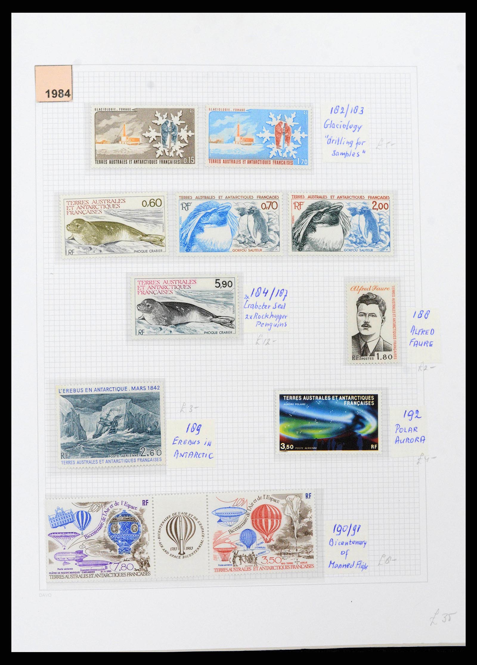 38773 0016 - Stamp collection Frans Antarctica 1948-2016. French Antarctica 1948-2016