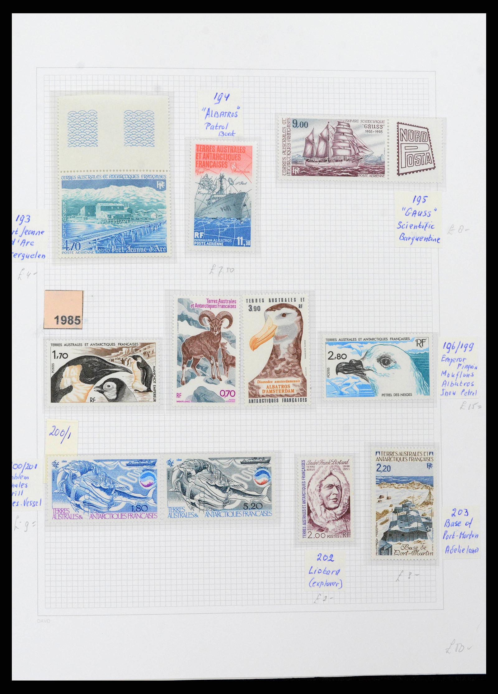 38773 0017 - Stamp collection Frans Antarctica 1948-2016. French Antarctica 1948-2016
