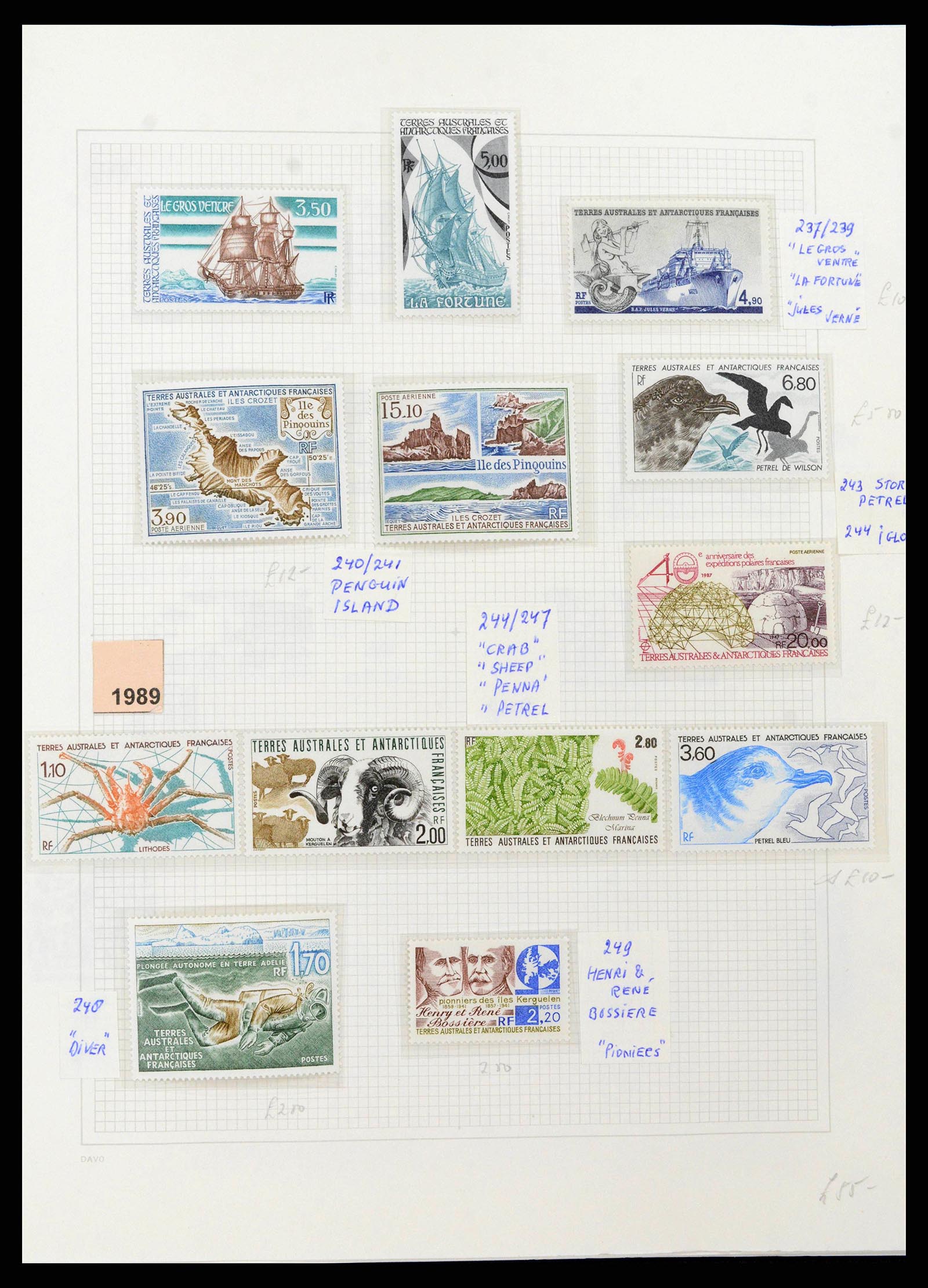 38773 0022 - Stamp collection Frans Antarctica 1948-2016. French Antarctica 1948-2016