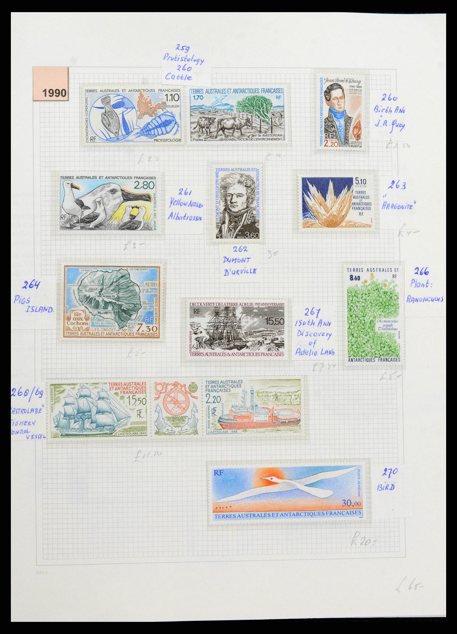 38773 0025 - Stamp collection Frans Antarctica 1948-2016. French Antarctica 1948-2016