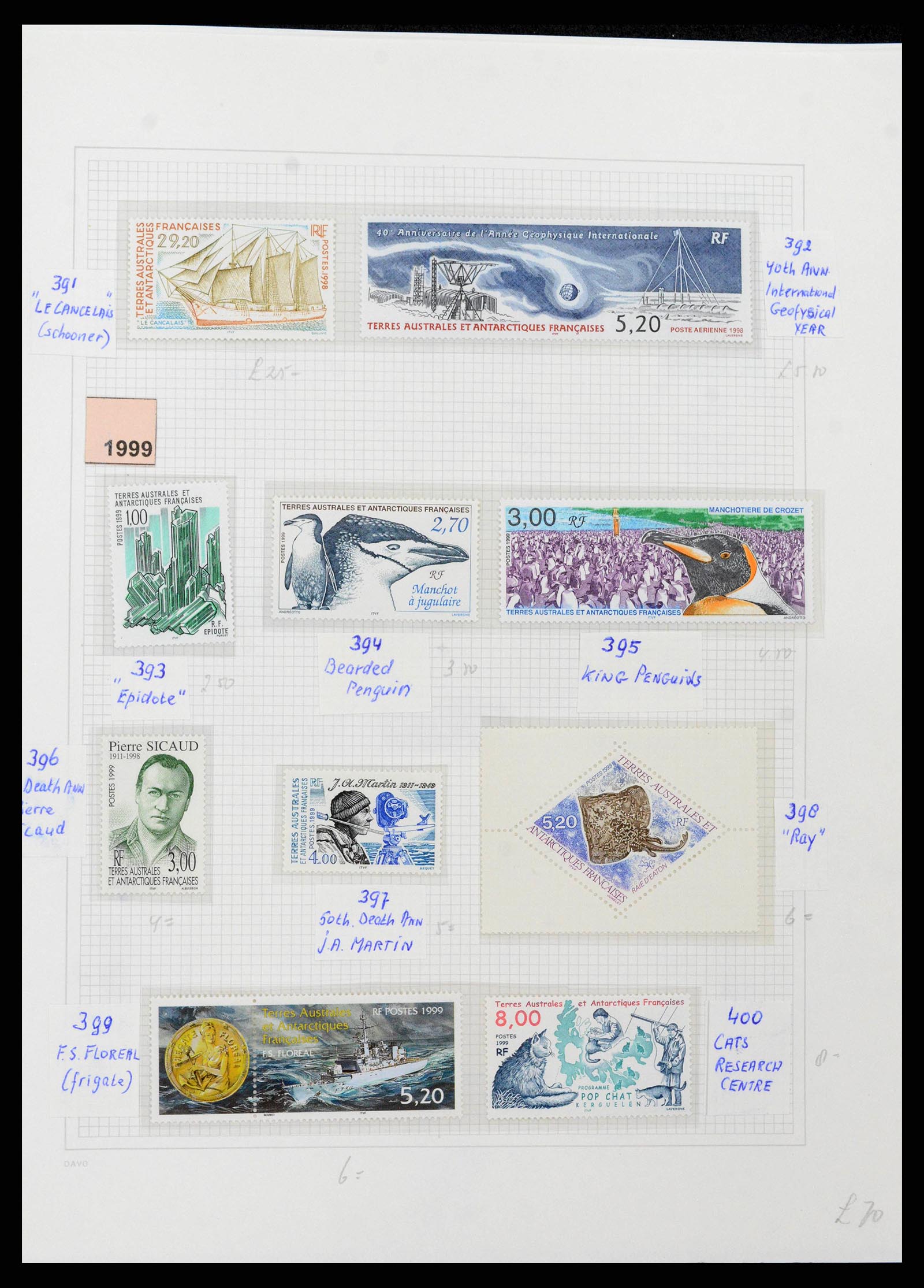 38773 0035 - Stamp collection Frans Antarctica 1948-2016. French Antarctica 1948-2016