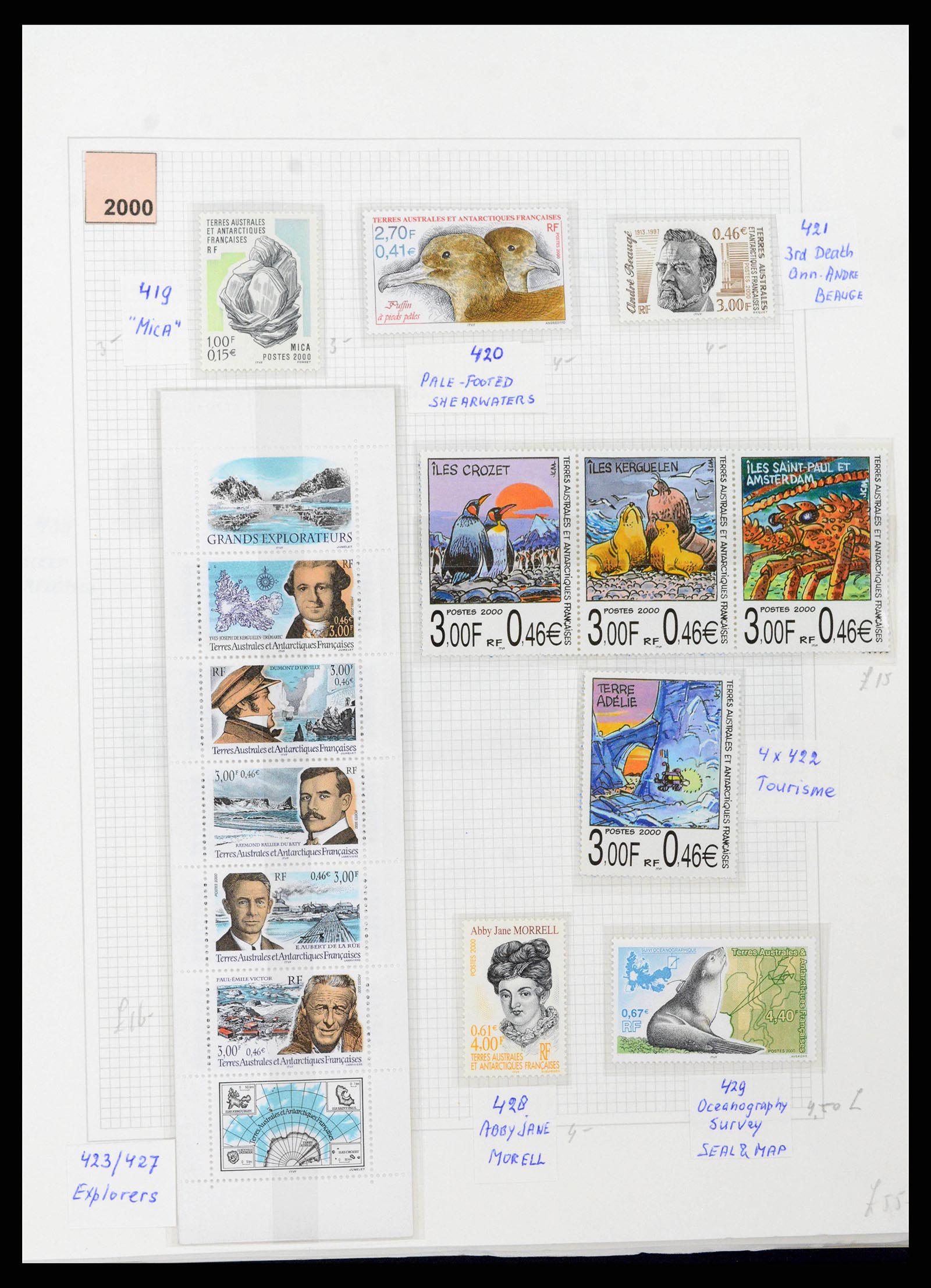 38773 0040 - Stamp collection Frans Antarctica 1948-2016. French Antarctica 1948-2016