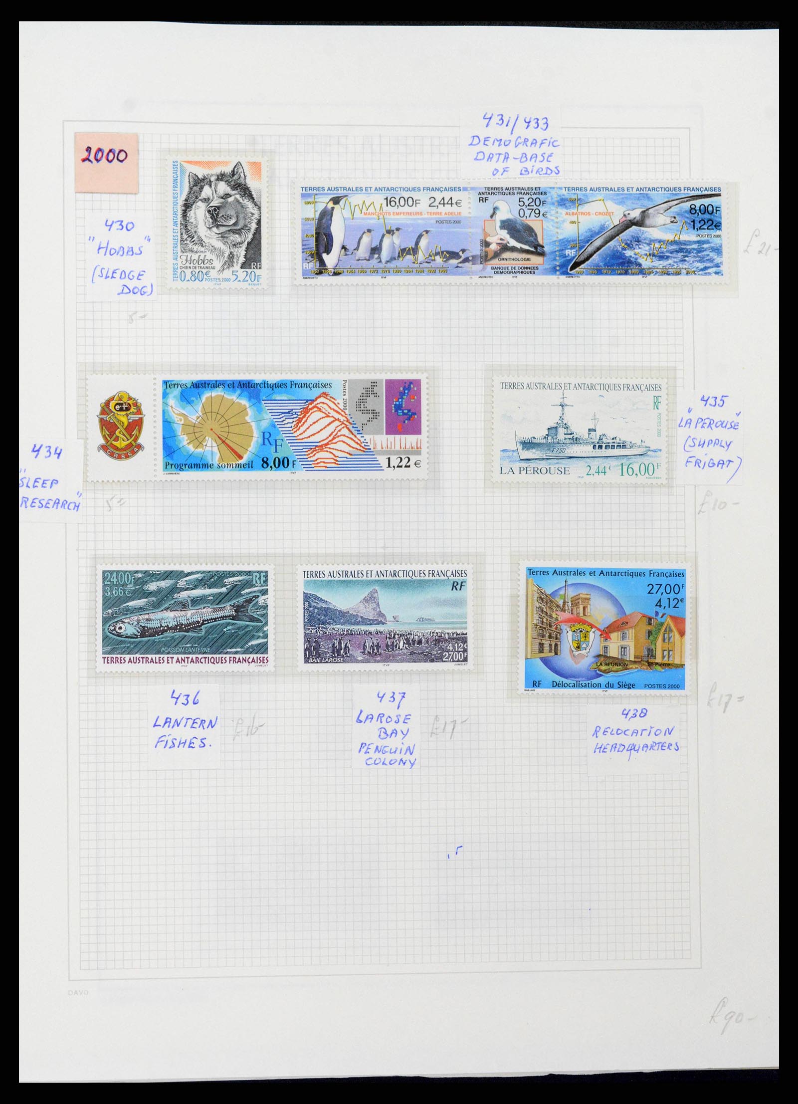 38773 0041 - Postzegelverzameling 38773 Frans Antarctica 1948-2016.