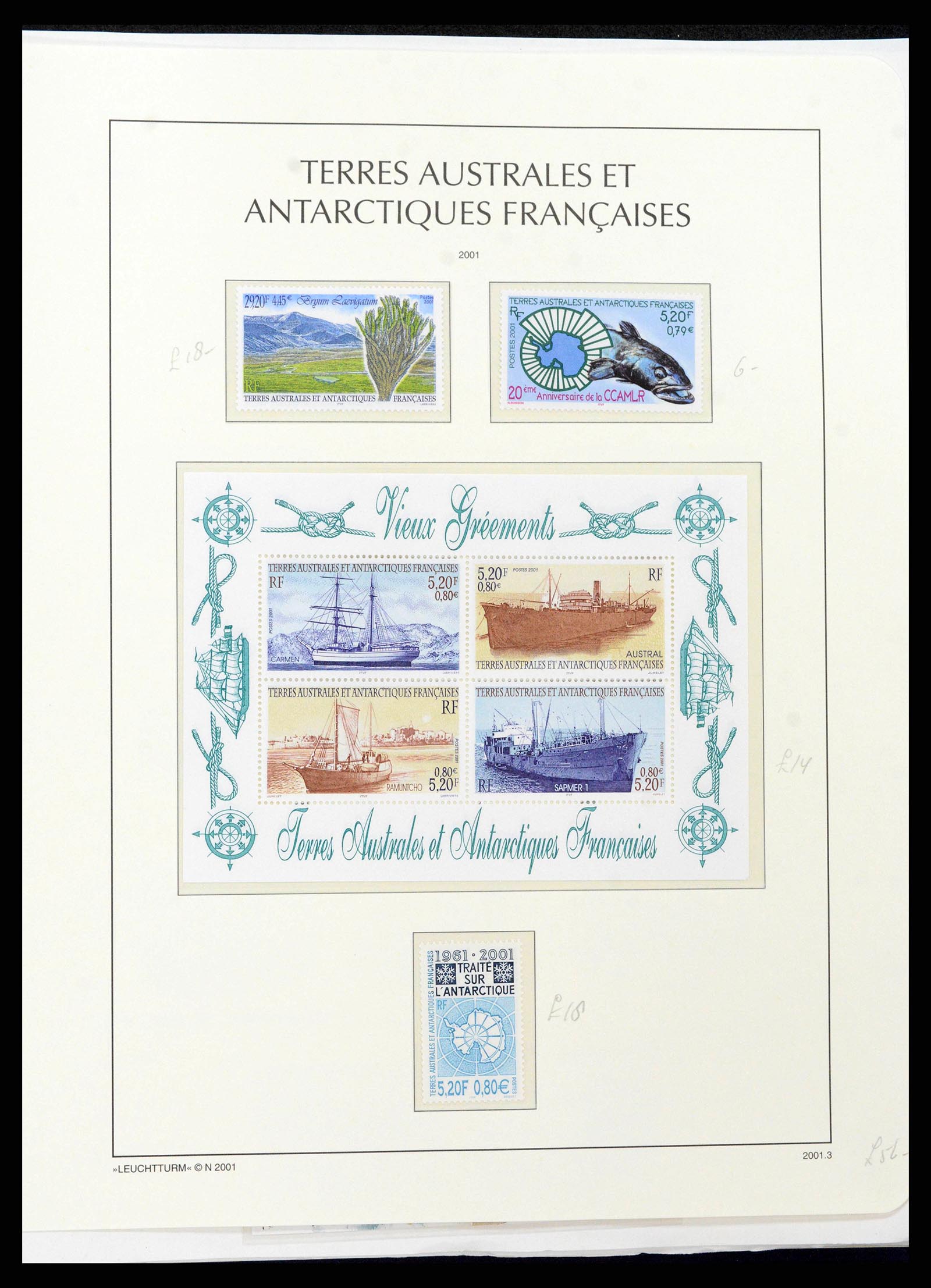 38773 0044 - Postzegelverzameling 38773 Frans Antarctica 1948-2016.