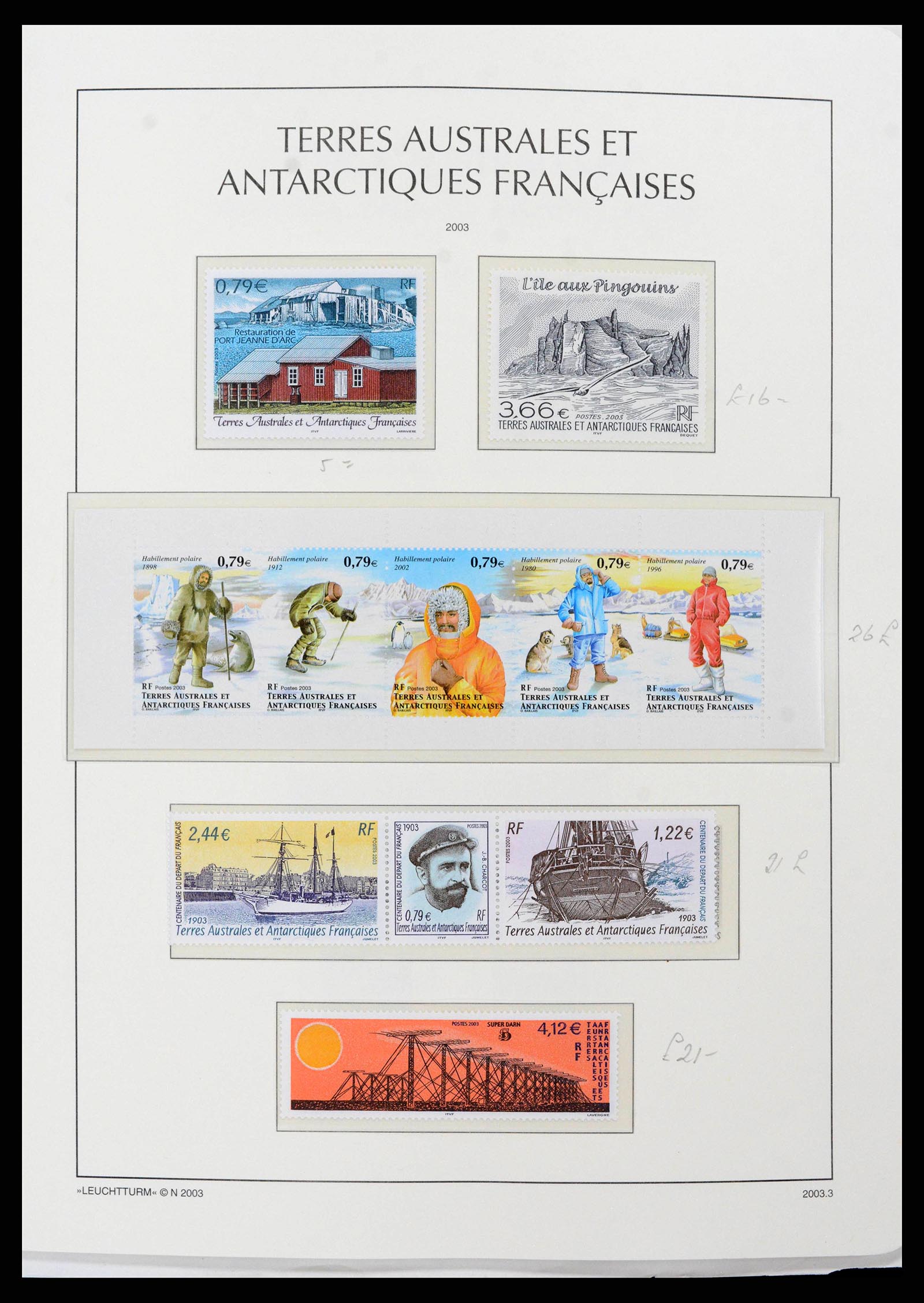38773 0054 - Postzegelverzameling 38773 Frans Antarctica 1948-2016.
