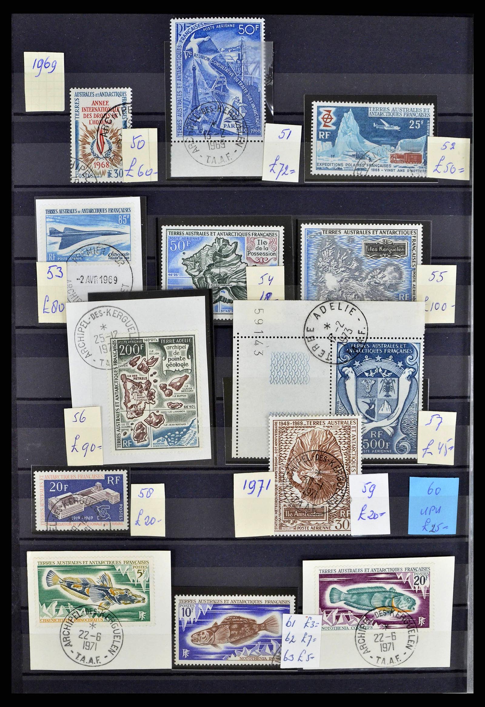 38776 0004 - Postzegelverzameling 38776 Frans Antarctica 1948-2011.