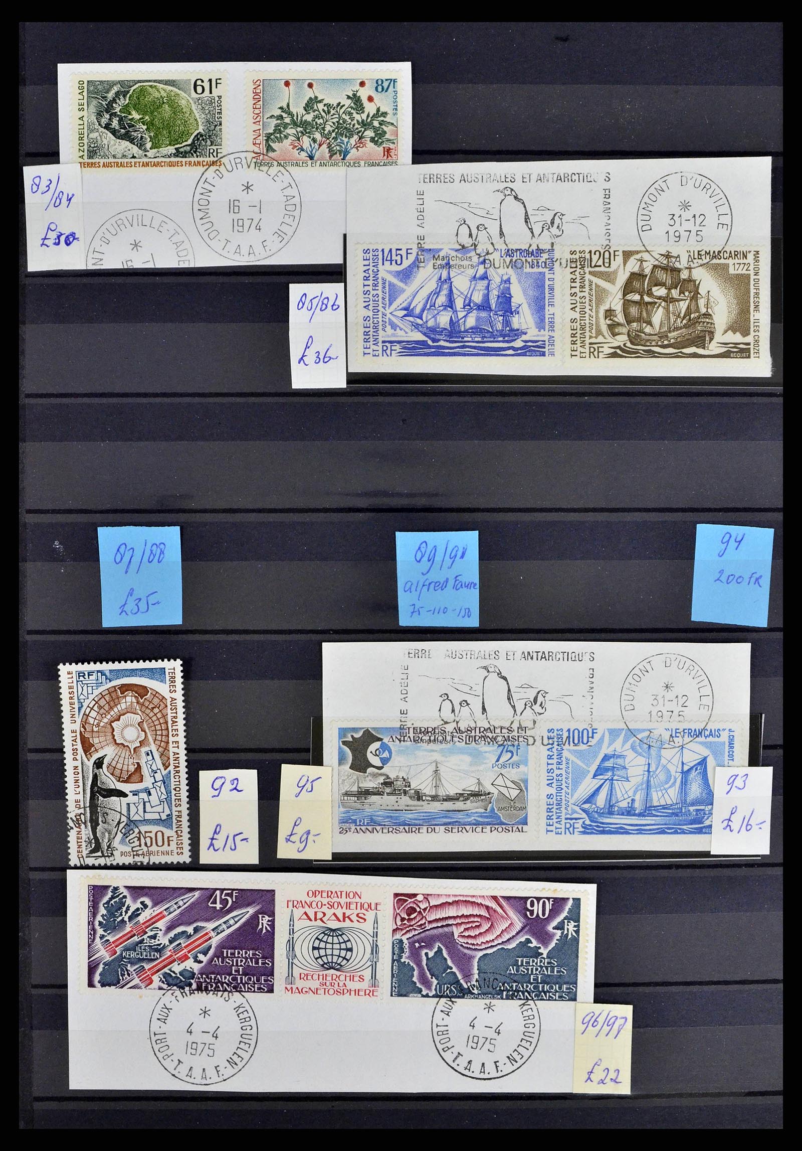 38776 0007 - Postzegelverzameling 38776 Frans Antarctica 1948-2011.