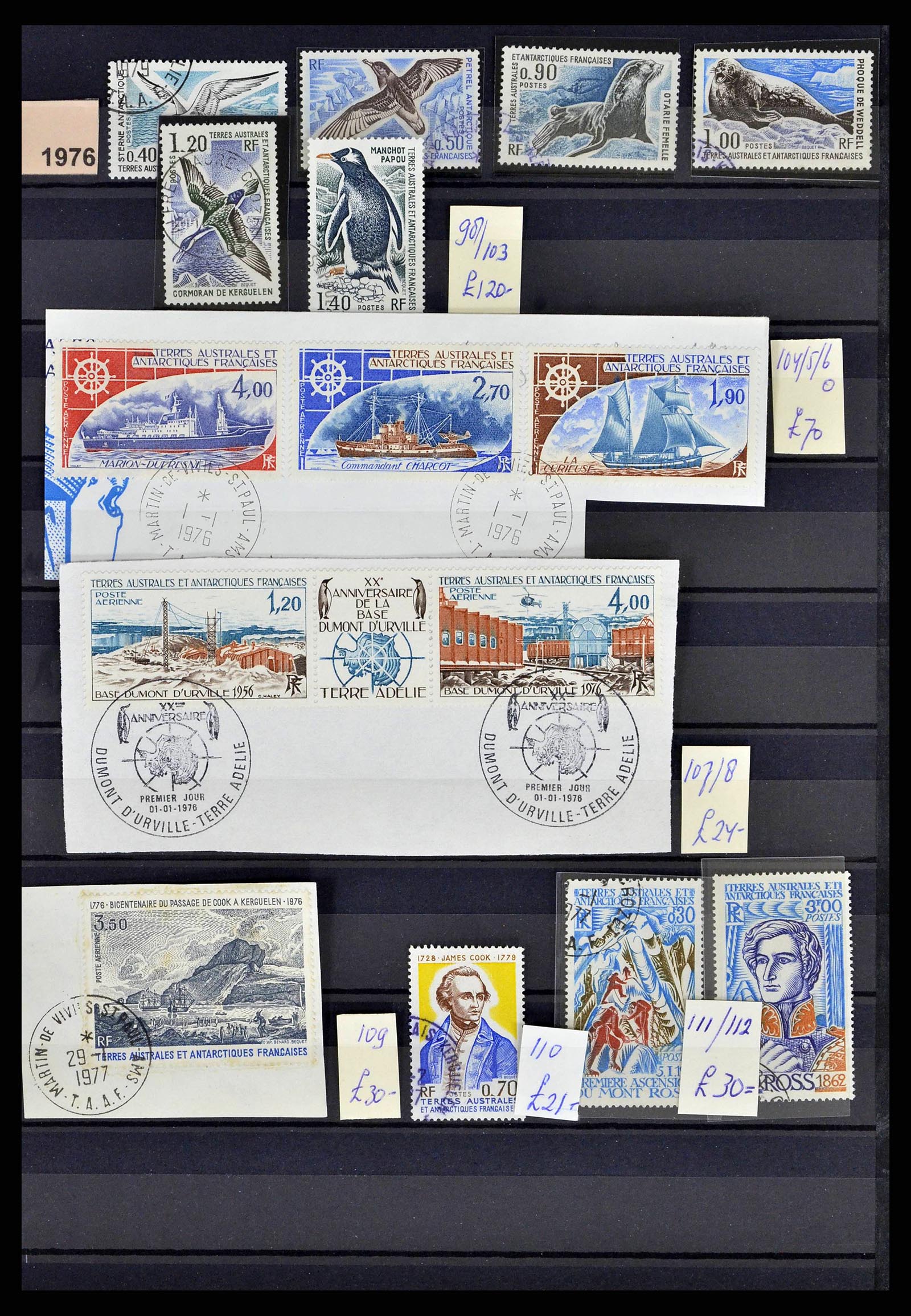 38776 0008 - Postzegelverzameling 38776 Frans Antarctica 1948-2011.