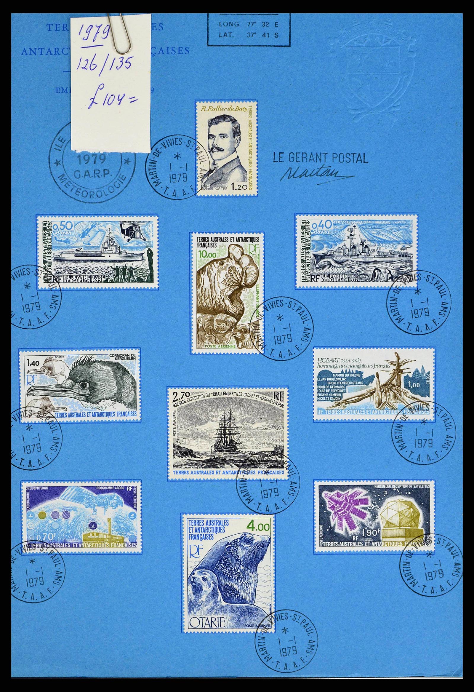 38776 0010 - Stamp collection 38776 French Antarctica 1948-2011.