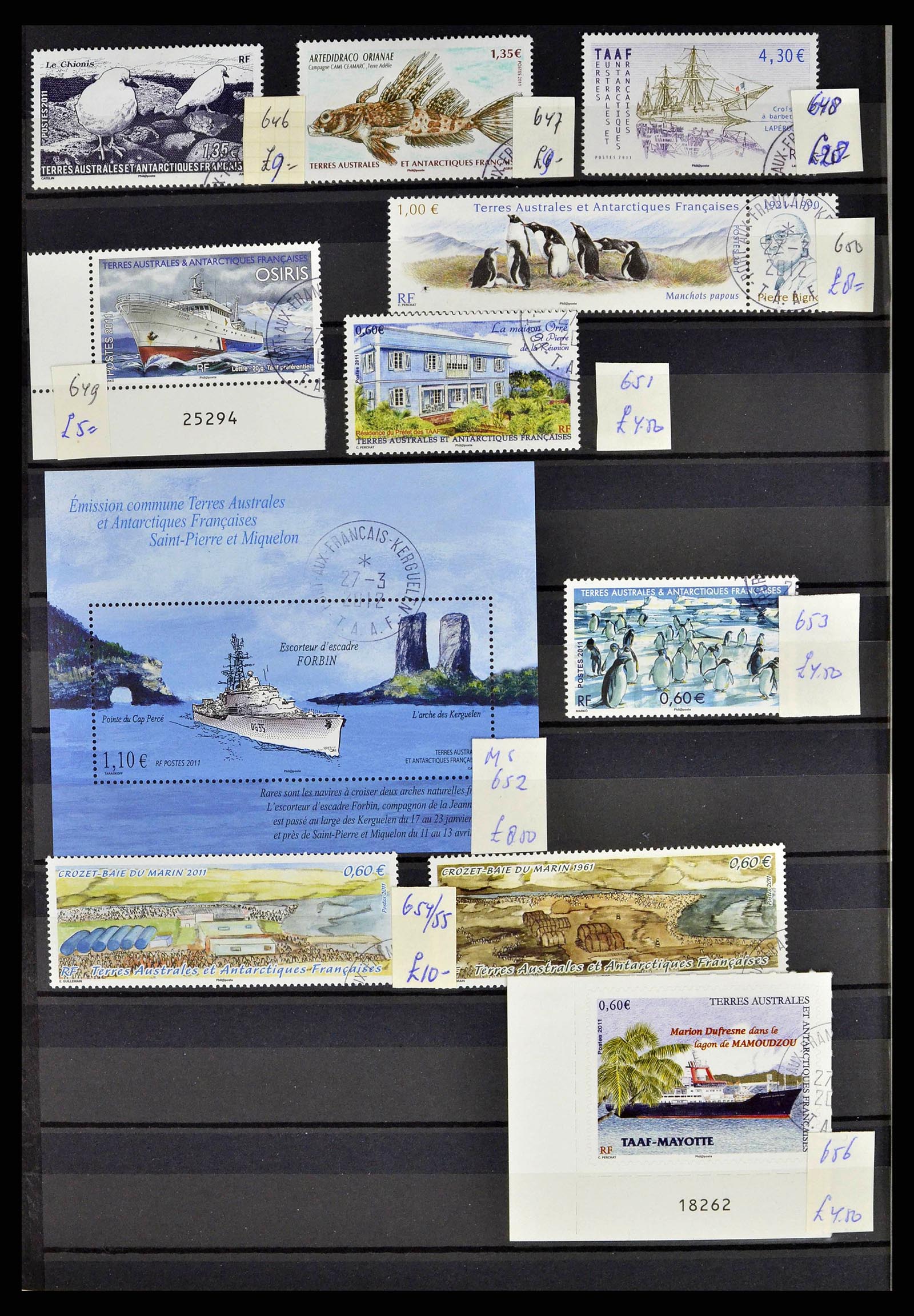 38776 0040 - Postzegelverzameling 38776 Frans Antarctica 1948-2011.