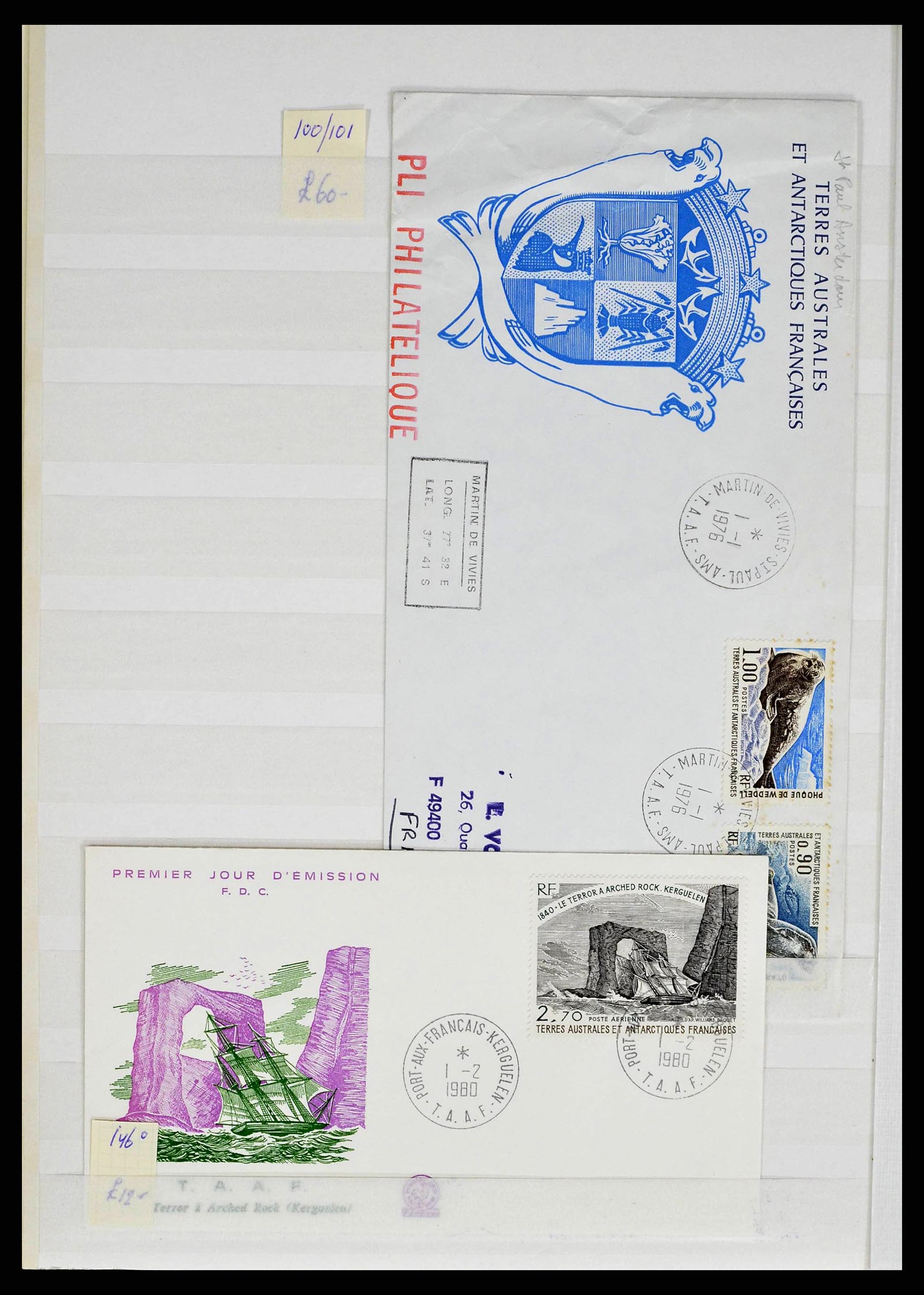 38776 0048 - Postzegelverzameling 38776 Frans Antarctica 1948-2011.