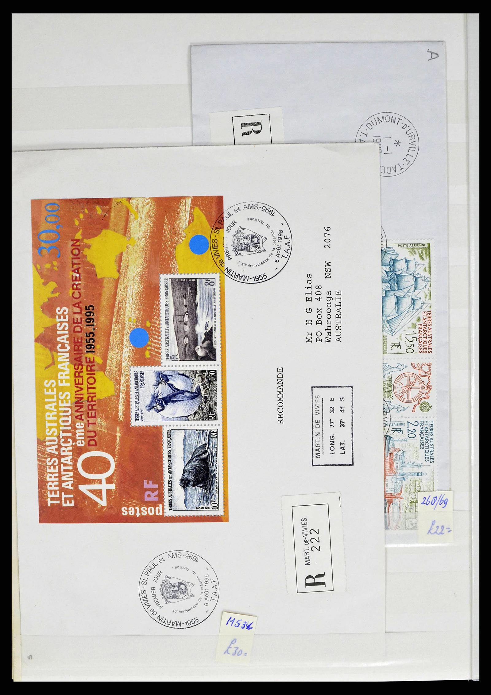 38776 0082 - Postzegelverzameling 38776 Frans Antarctica 1948-2011.