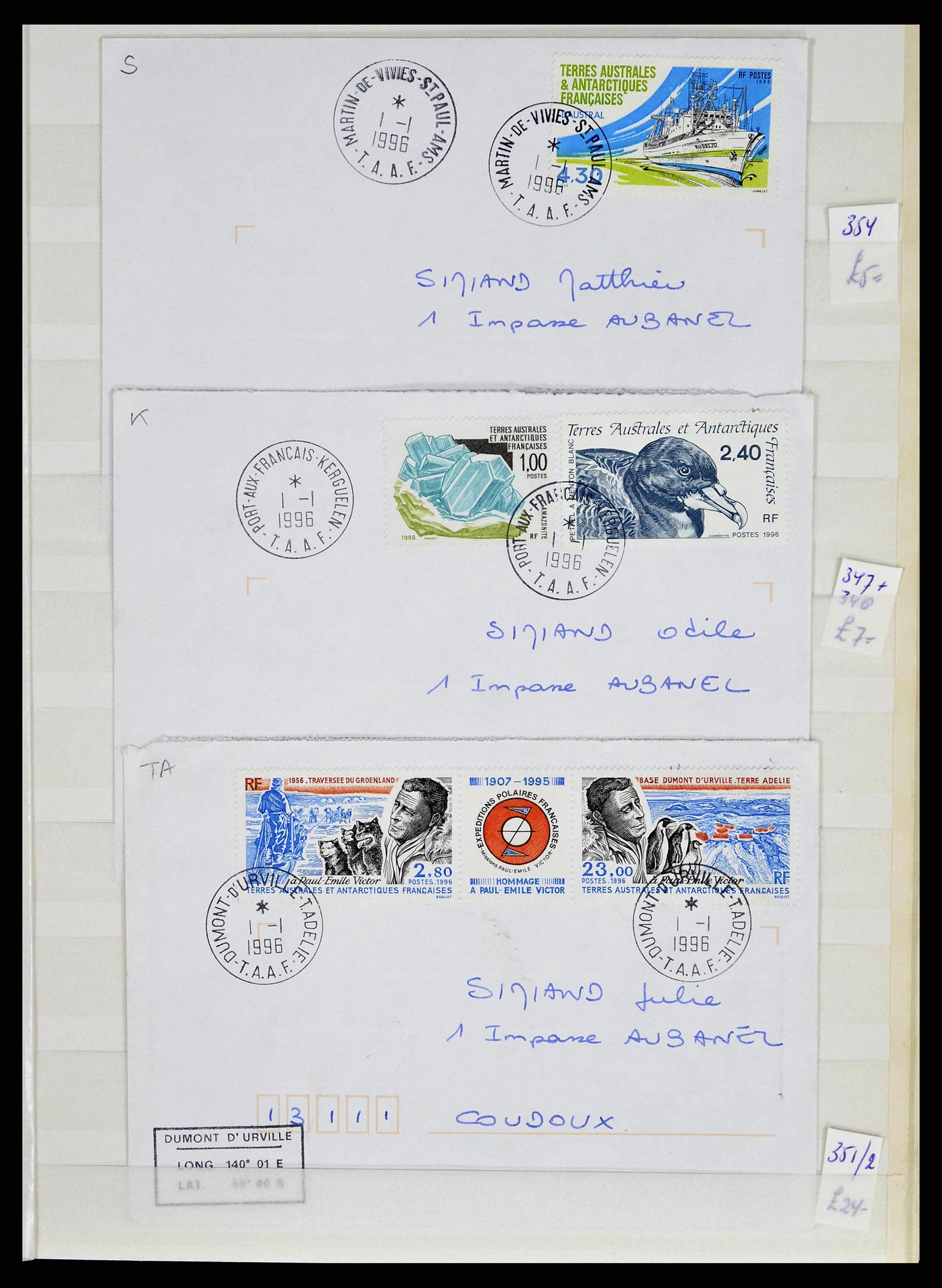 38776 0087 - Postzegelverzameling 38776 Frans Antarctica 1948-2011.