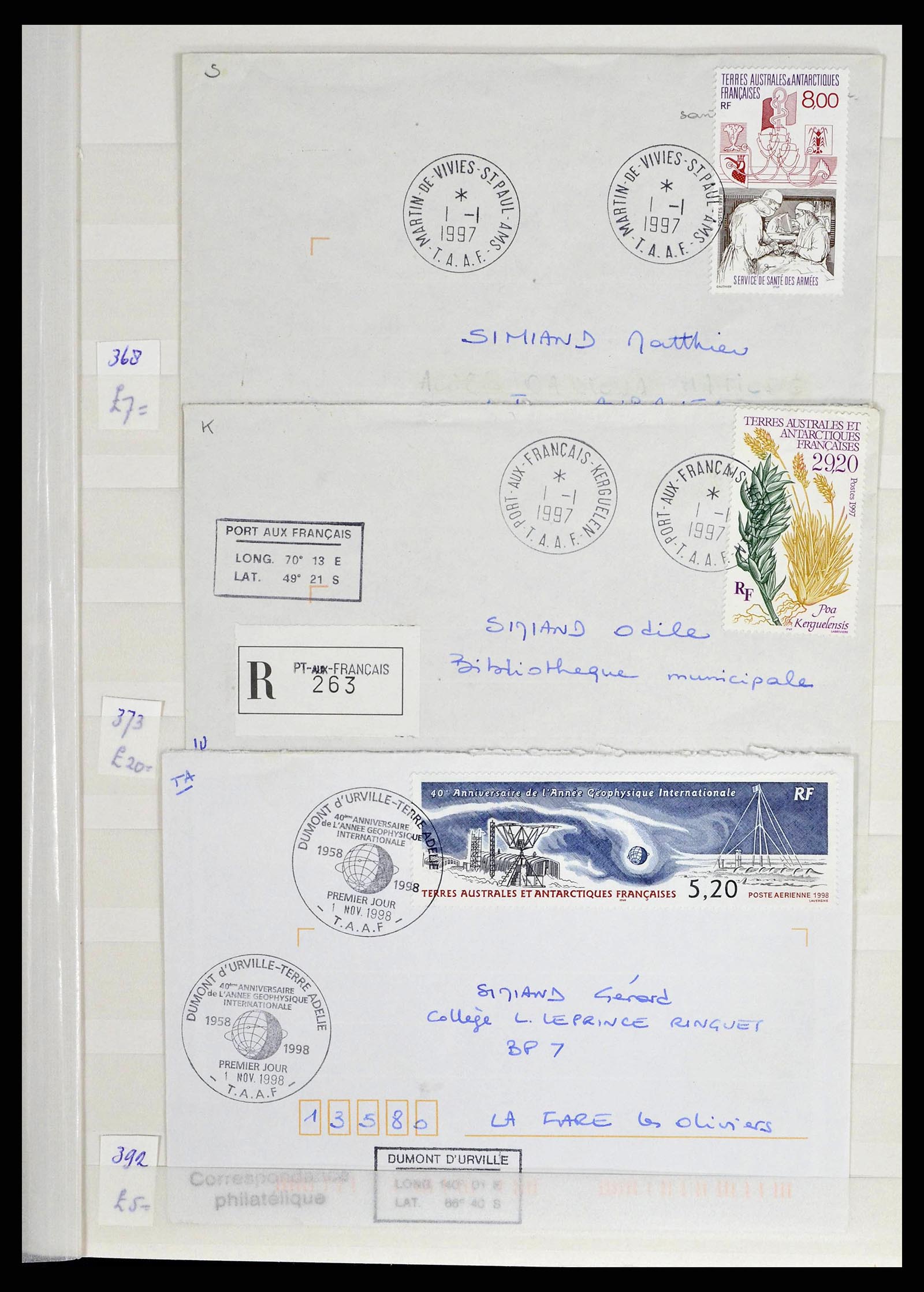 38776 0089 - Postzegelverzameling 38776 Frans Antarctica 1948-2011.