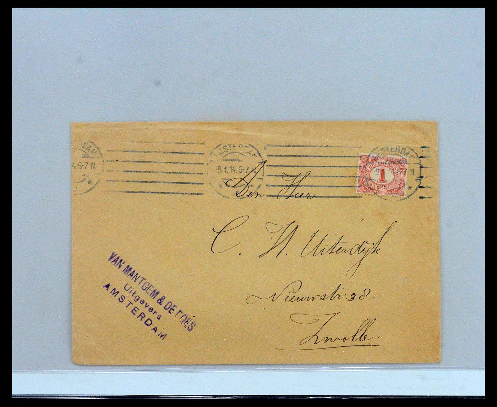 38779 0007 - Postzegelverzameling 38779 Nederland brieven 1872-1945.