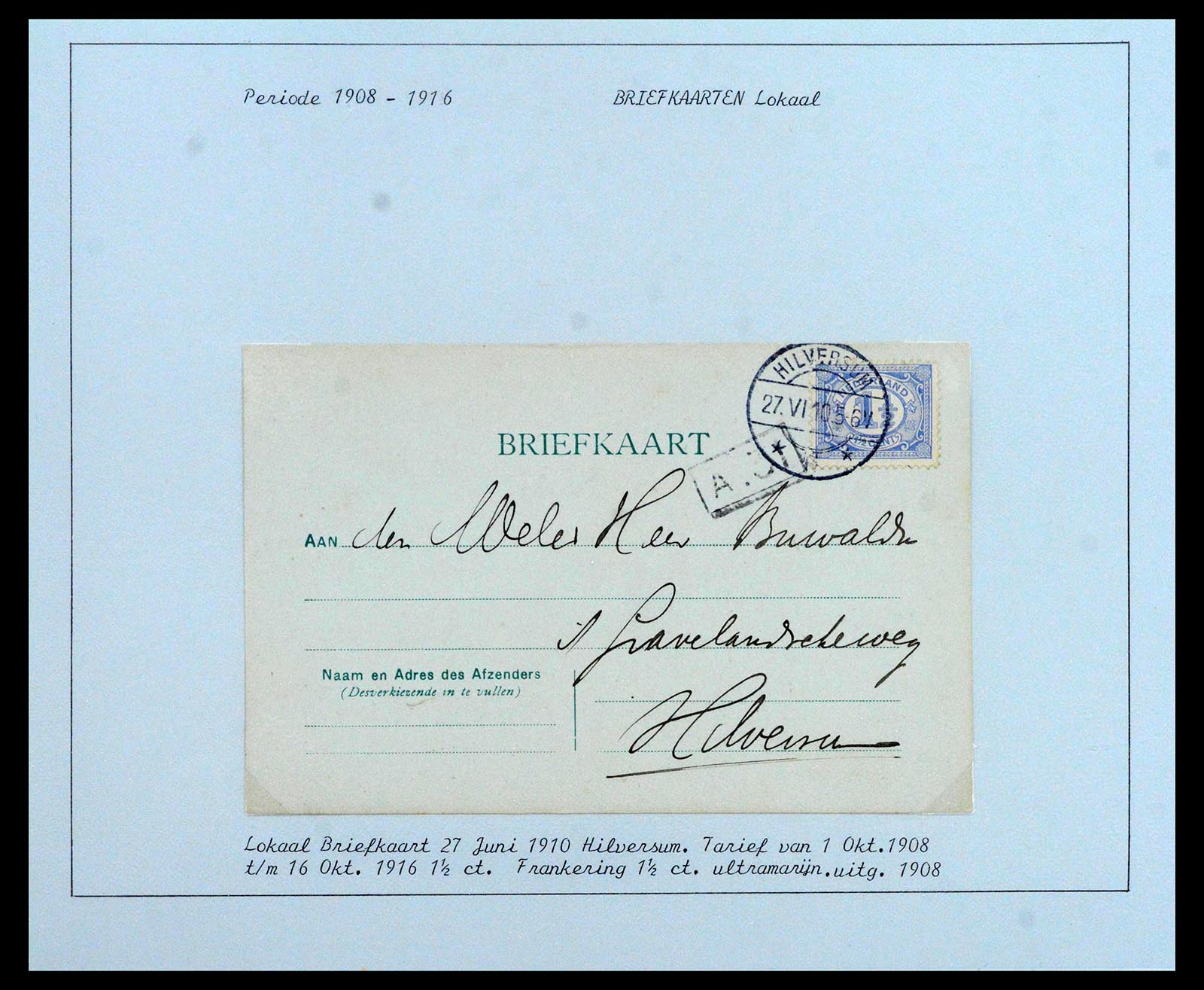 38779 0009 - Postzegelverzameling 38779 Nederland brieven 1872-1945.